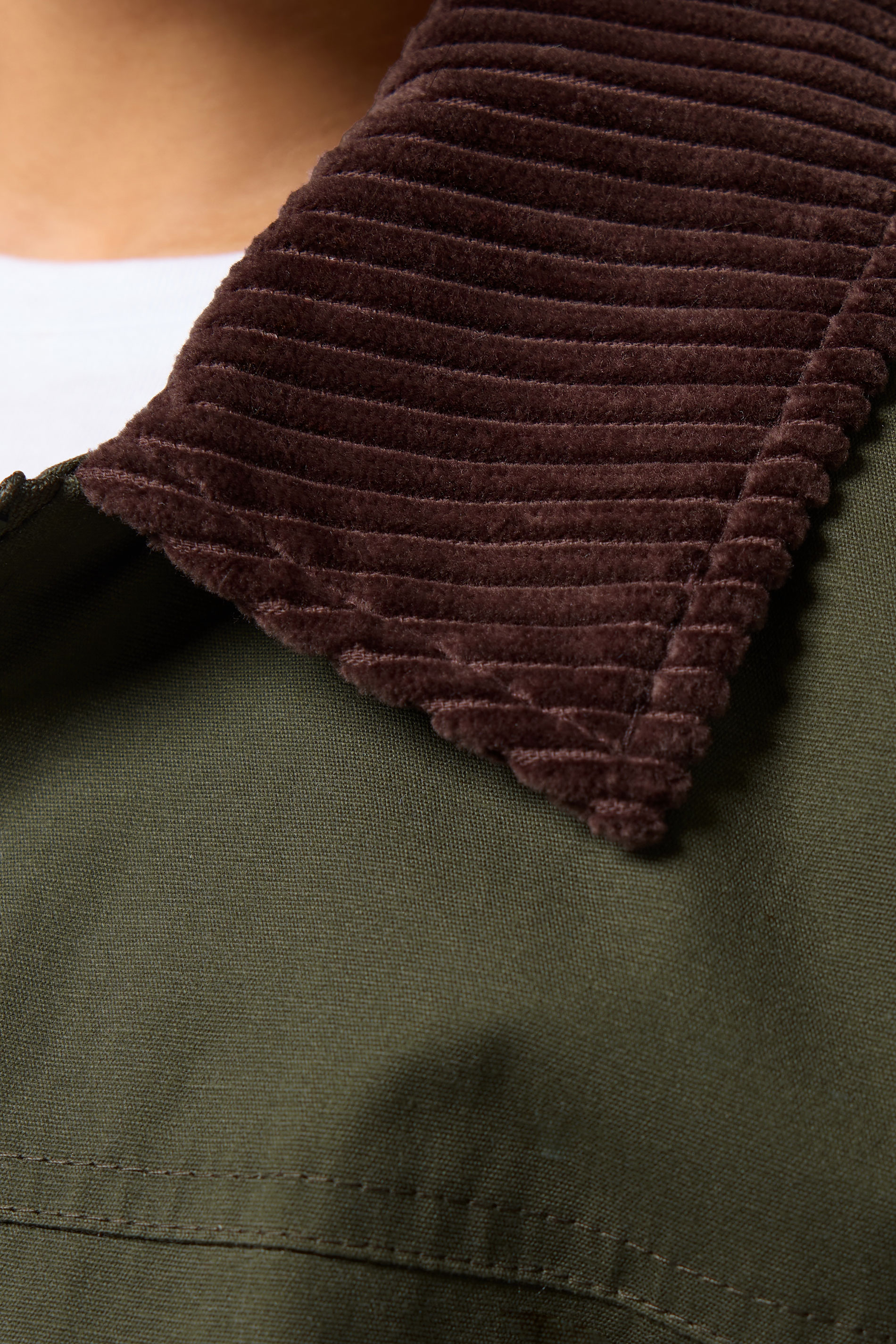 PixieGirl Petite Women's Green Cord Collar Barn Jacket | PixieGirl 6