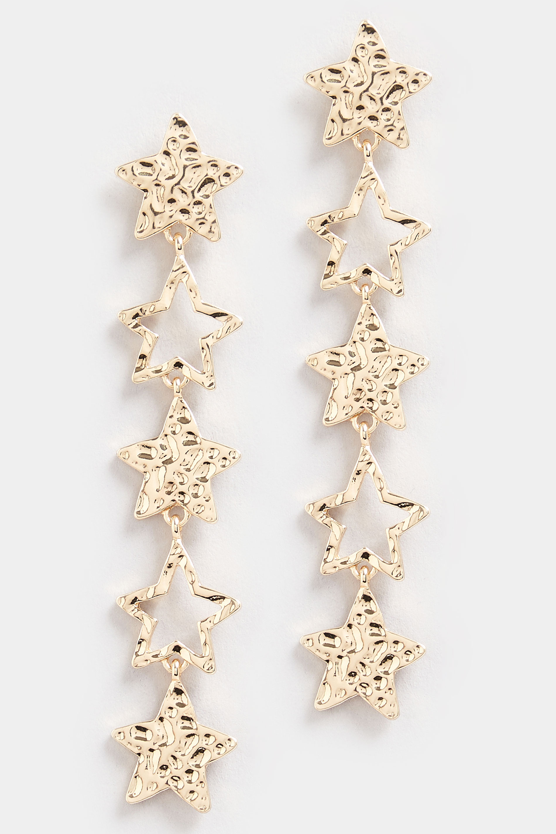 Gold Tone Star Drop Earrings | Yours Clothing 2