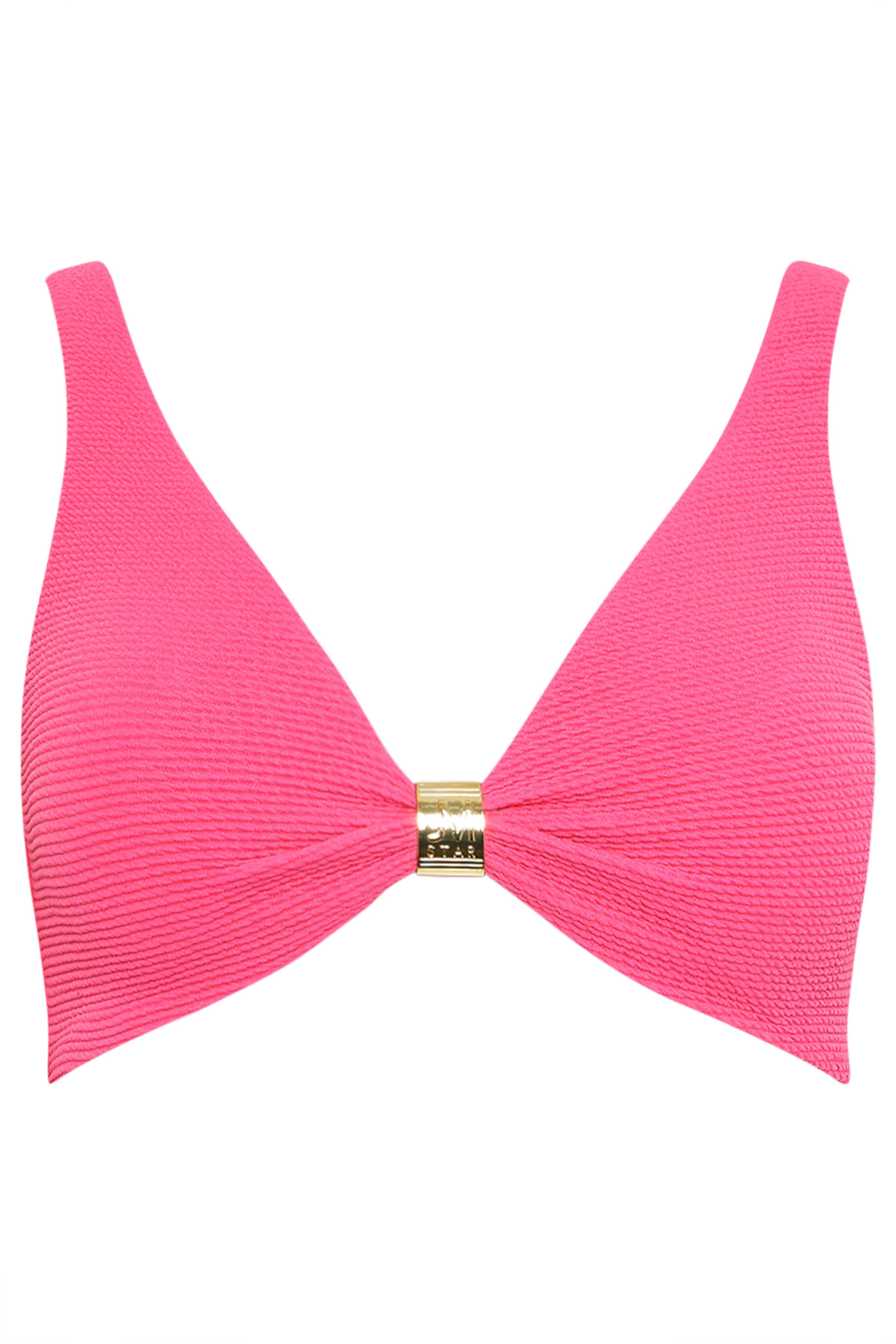 STAR Hot Pink Textured Bikini Top | StarByJM 6