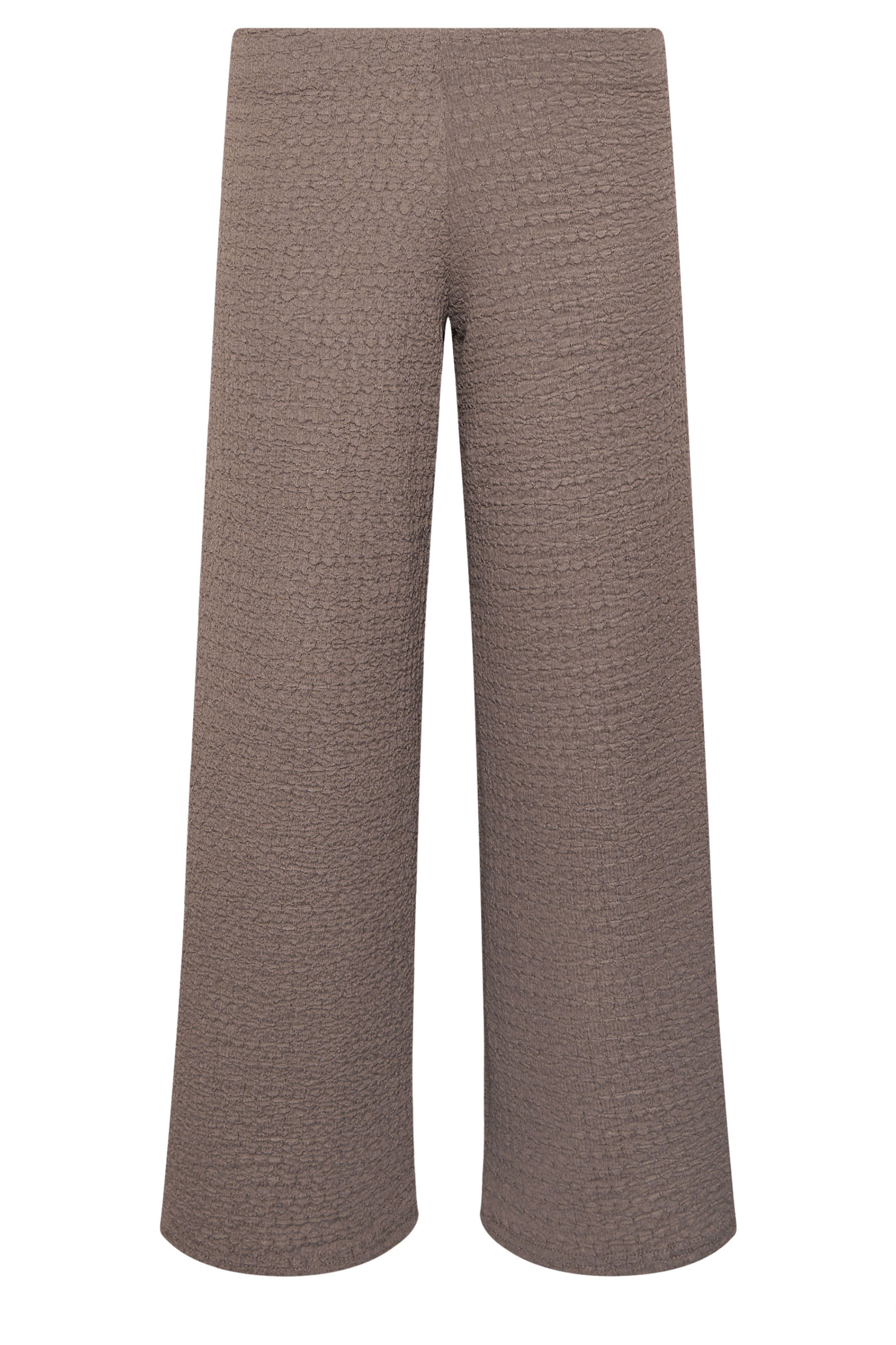 PixieGirl Petite Women's Light Brown Textured Wide Leg Trousers | PixieGirl 5