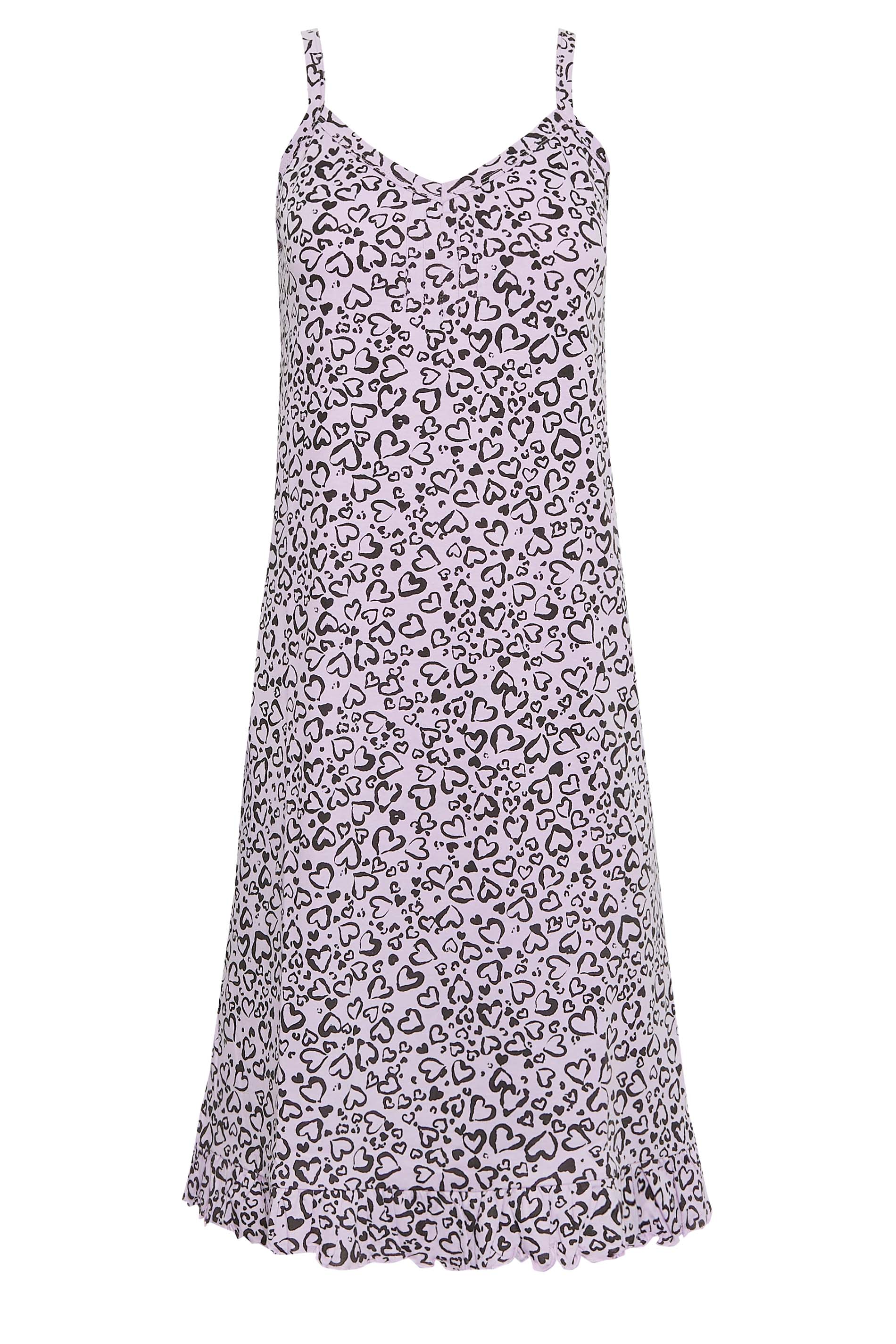 PixieGirl Purple Animal Heart Print Pintuck Chemise | PixieGirl  7