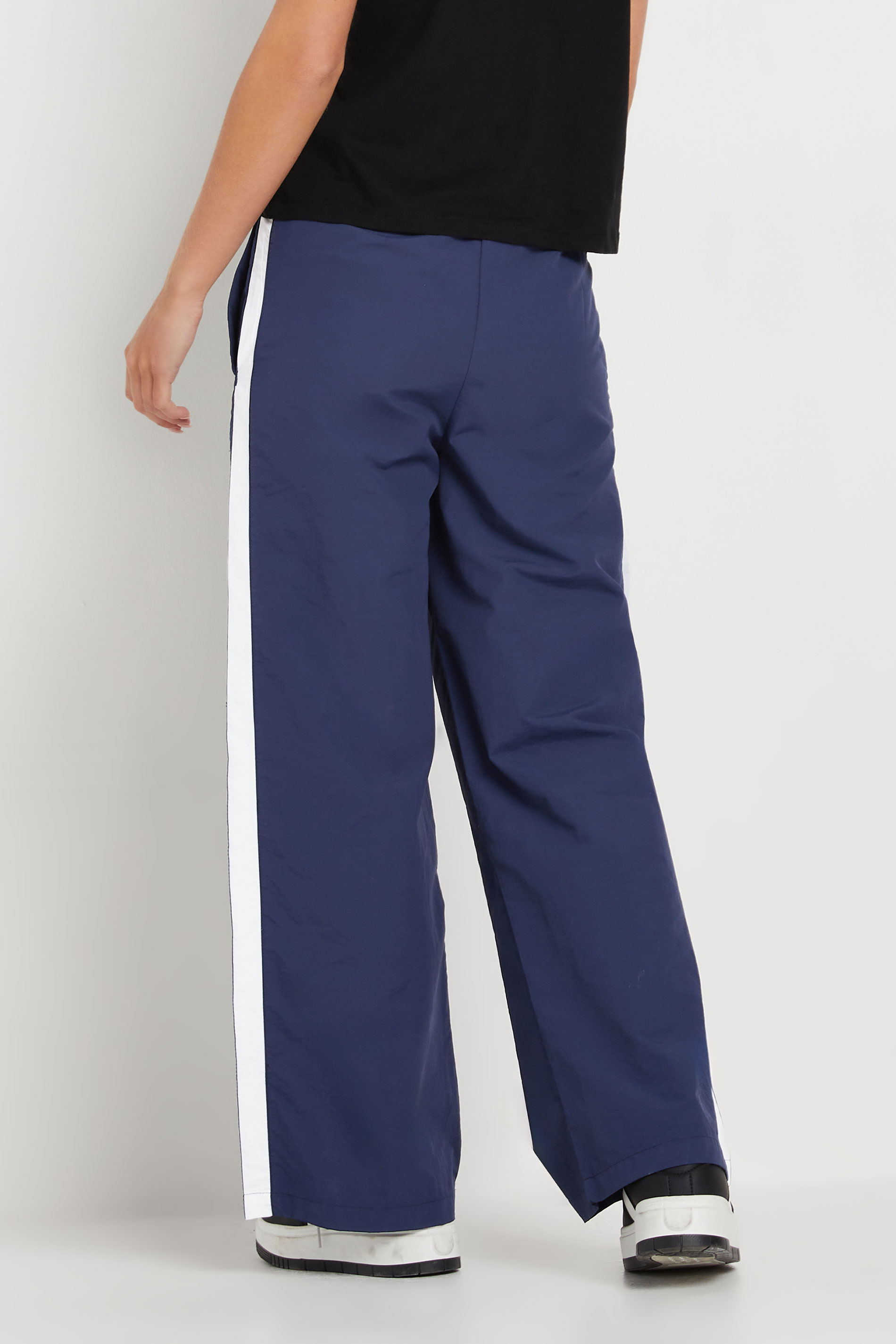 PixieGirl Petite Women's Navy Blue Side Stripe Parachute