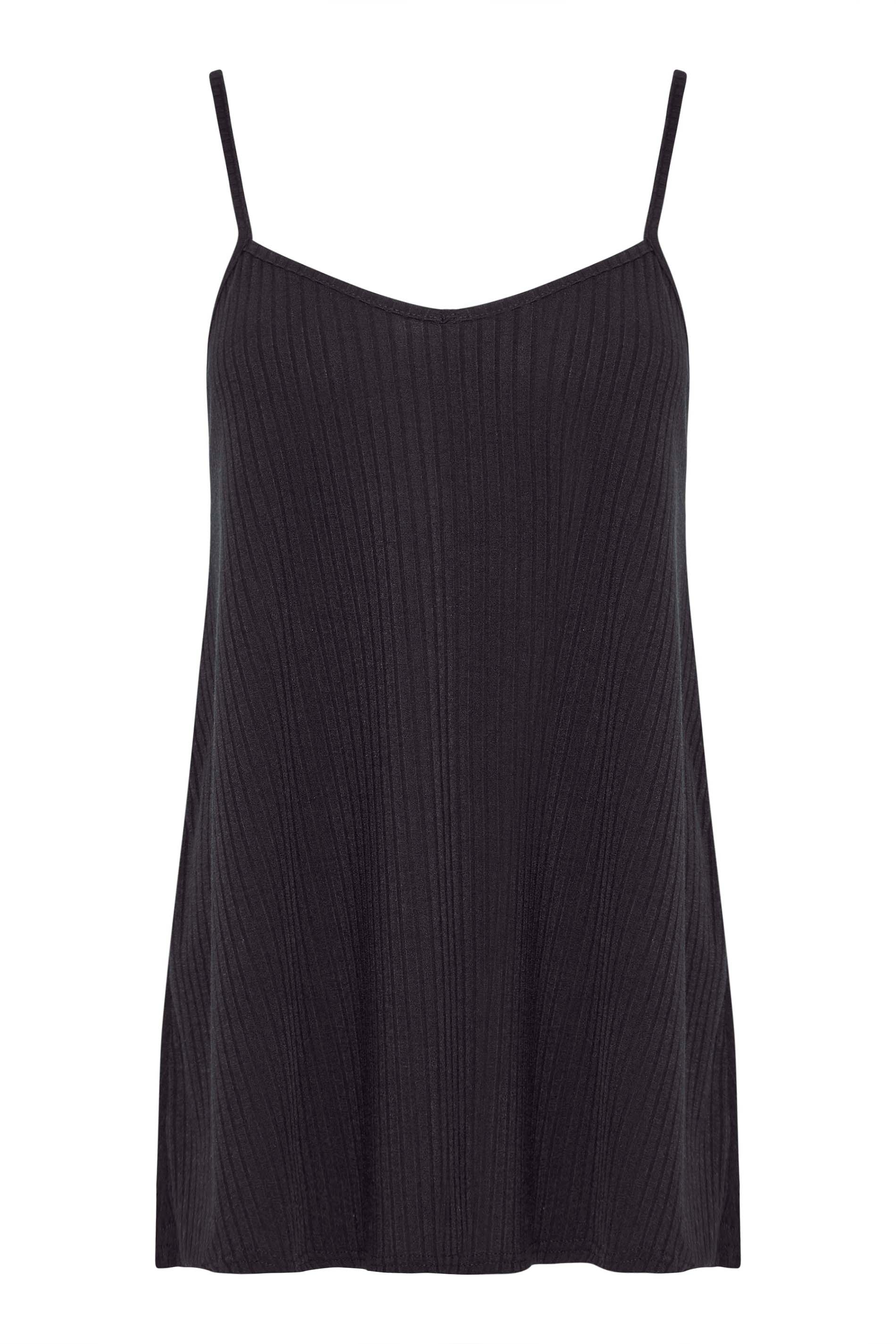 PixieGirl 2 PACK Petite Women's Black & White Ribbed Swing Vest Tops | PixieGirl 7