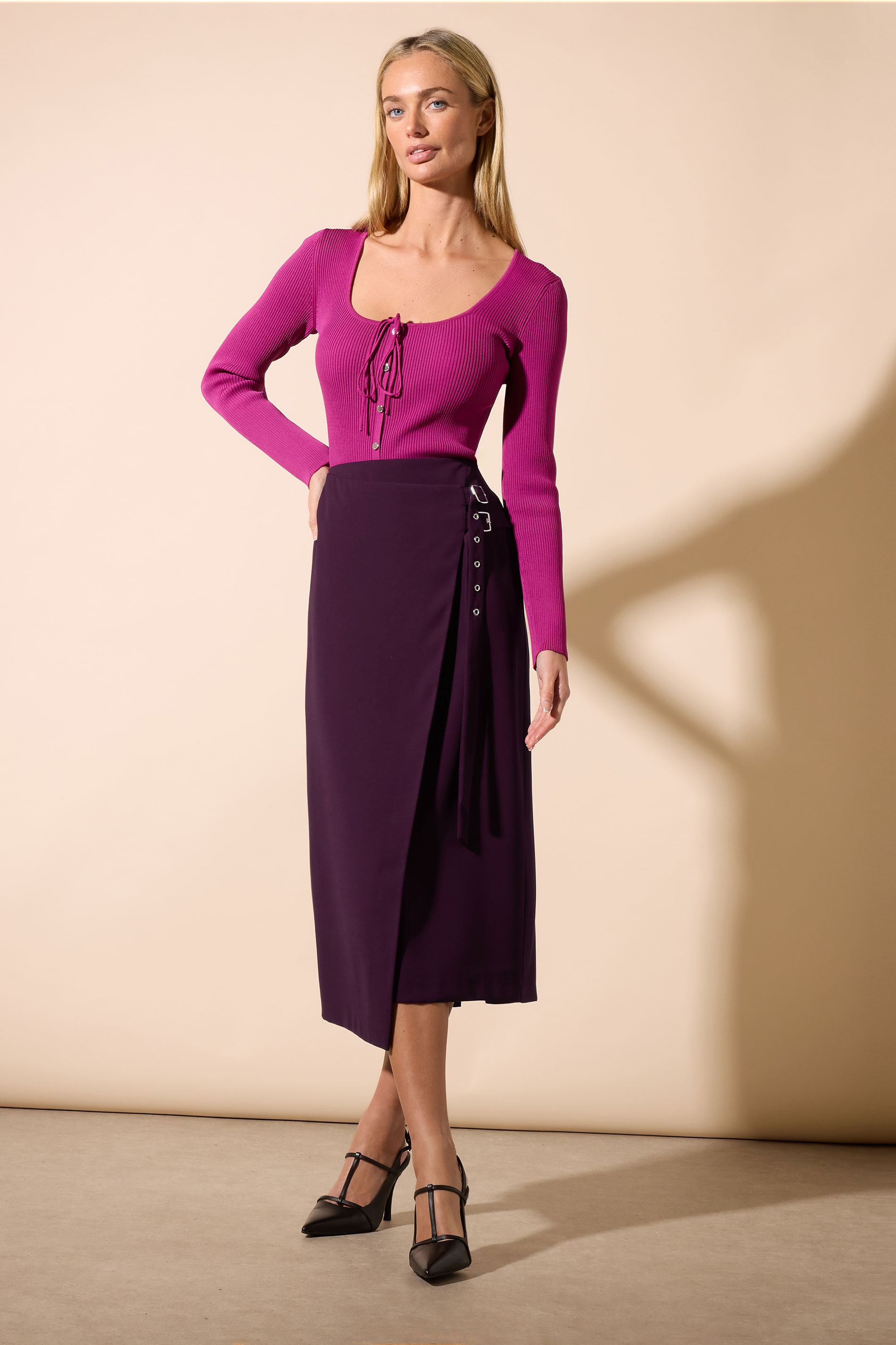 STAR Purple Belt Buckle Wrap Skirt | StarByJM 3