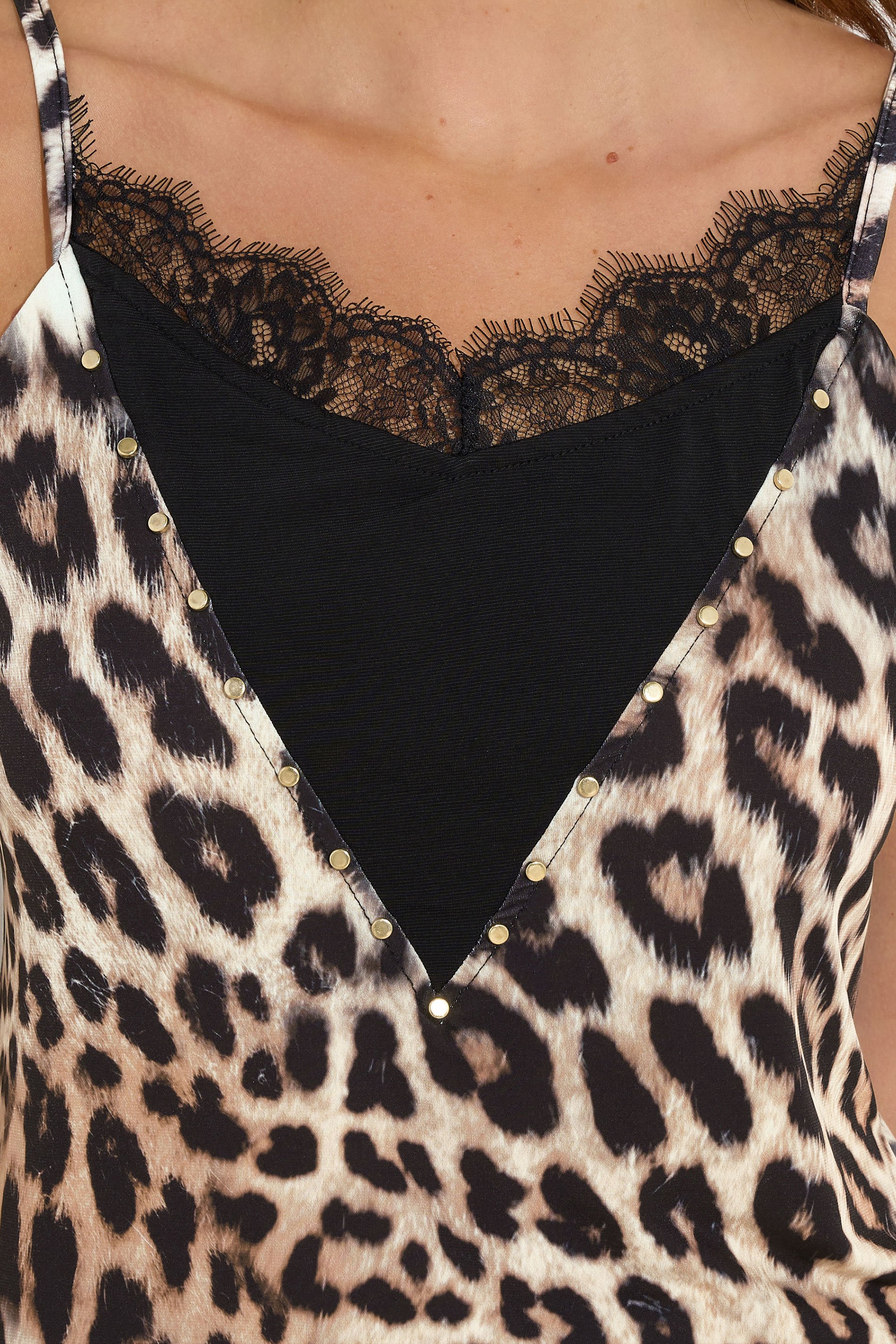STAR Beige Brown Leopard Print Cami Top | StarByJM 8