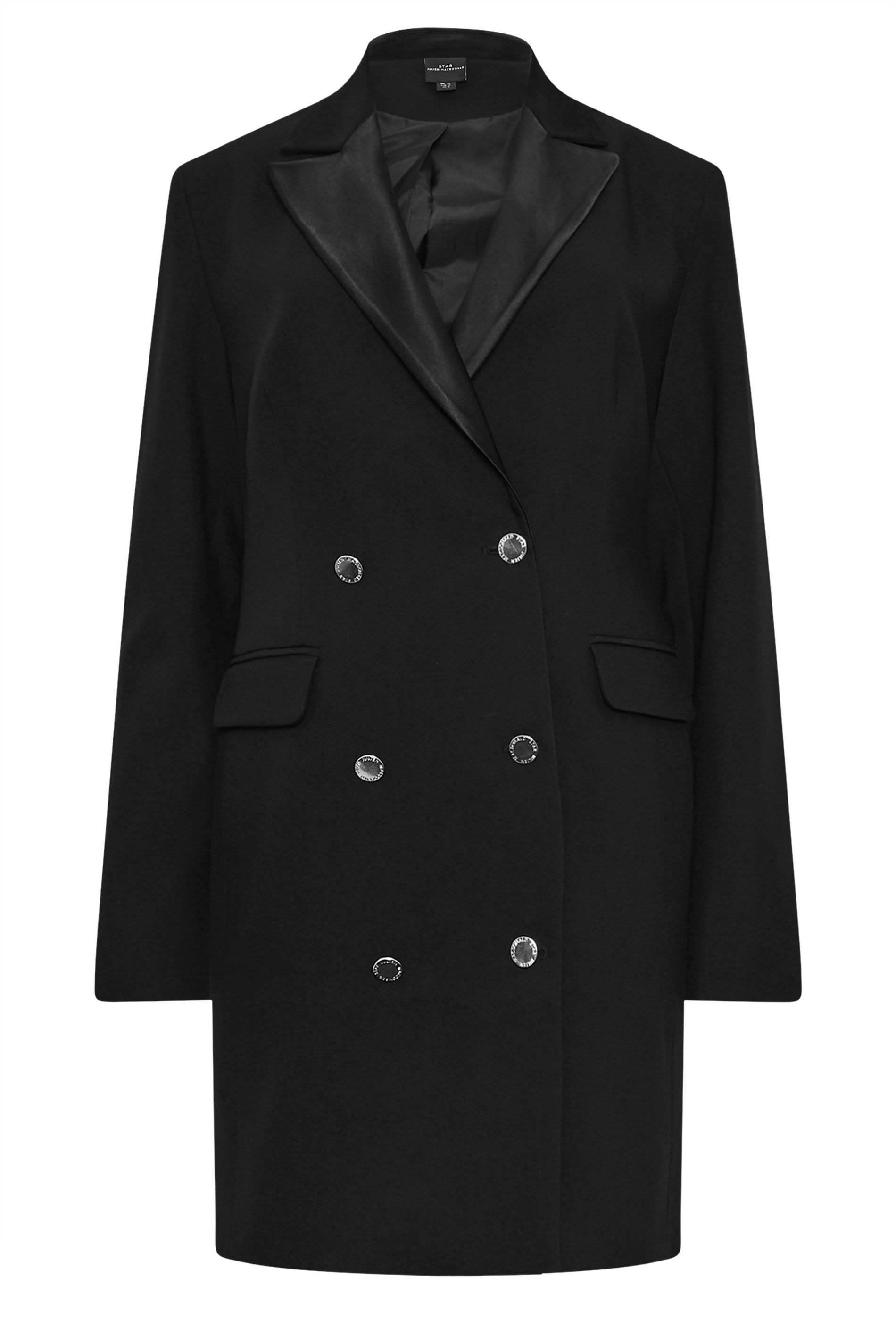 STAR Black Tuxedo Button Detail Dress | StarByJM 9