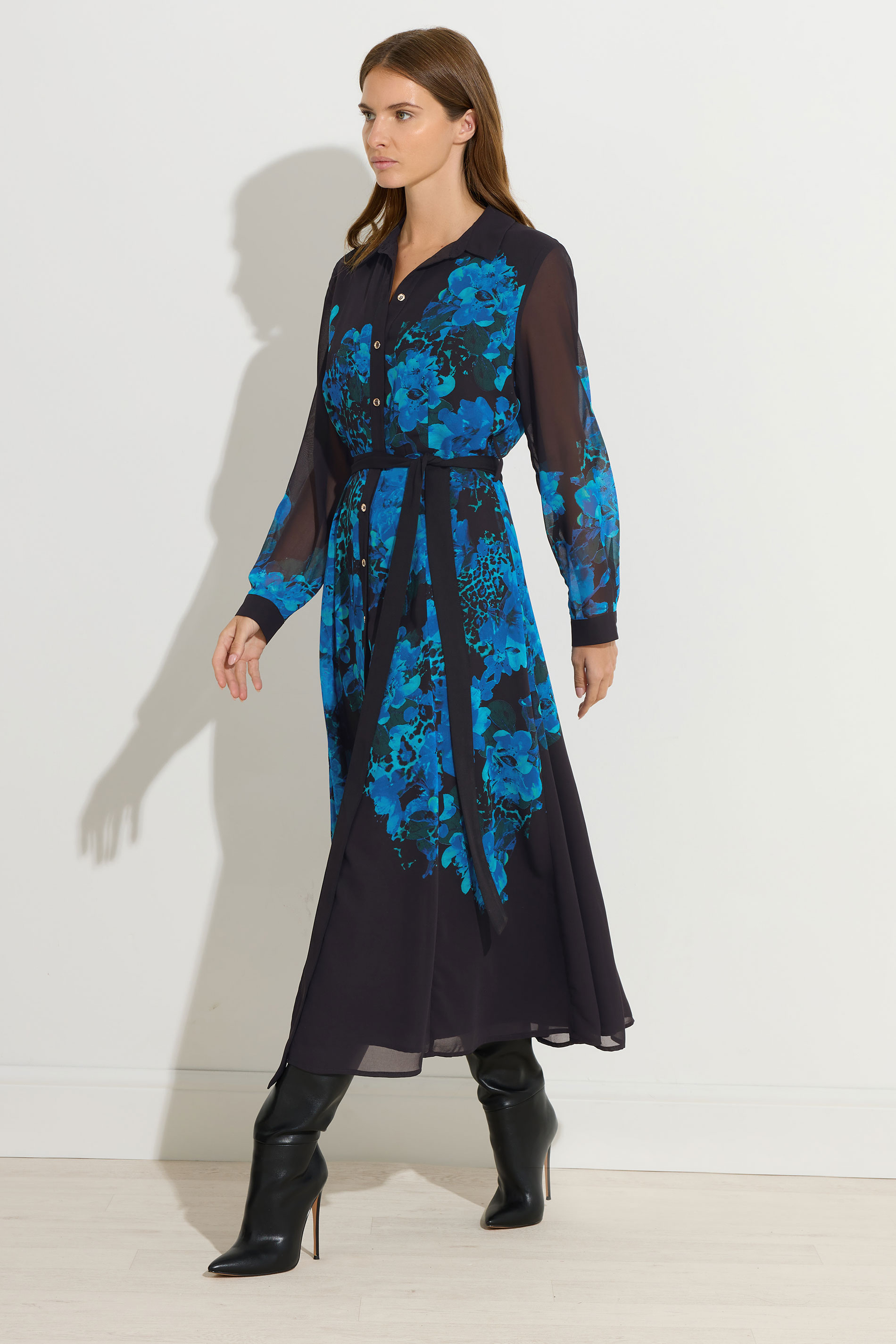 STAR Black Floral Print Shirt Dress | StarByJM 4