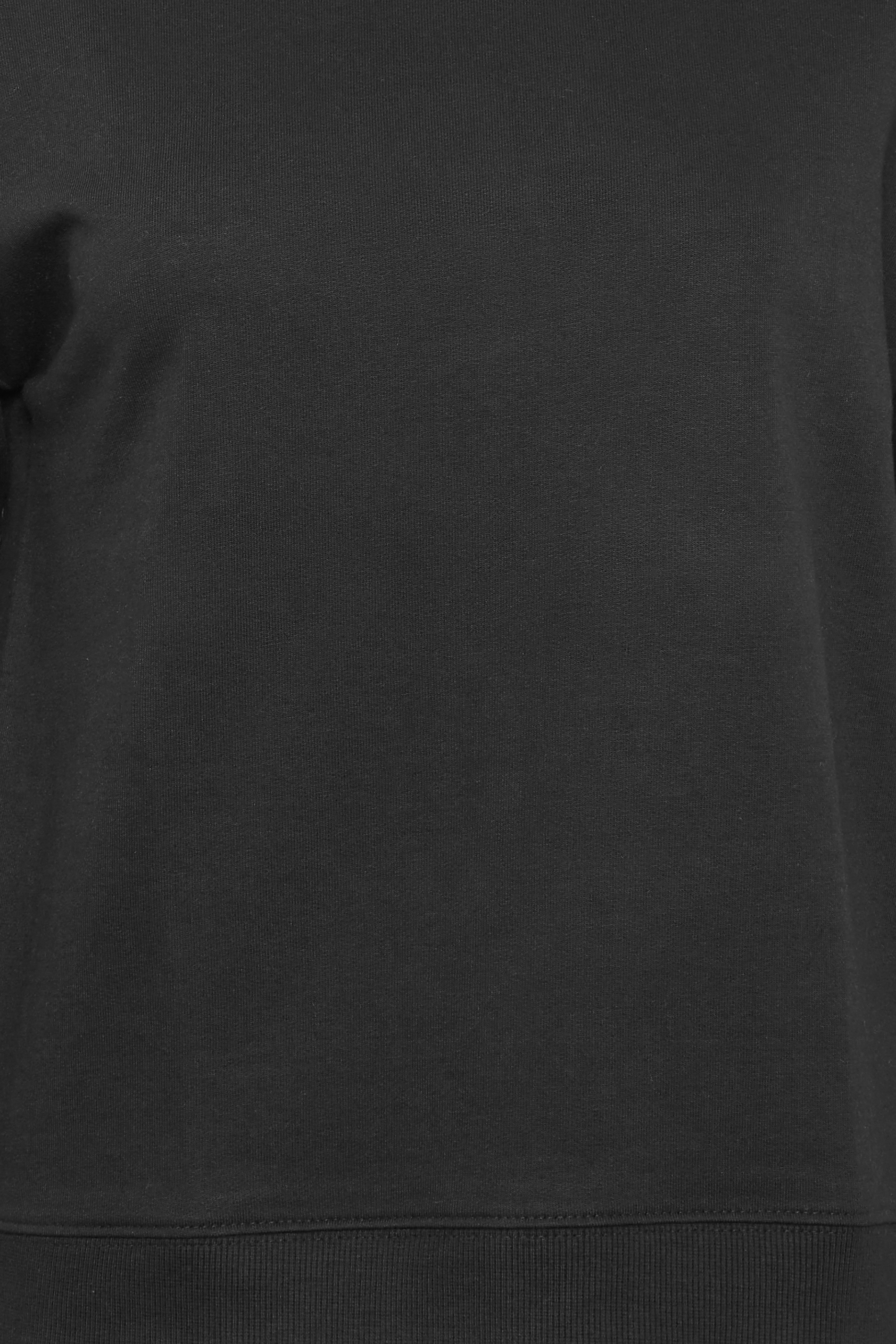 Petite Black Crew Neck Sweatshirt | PixieGirl 5