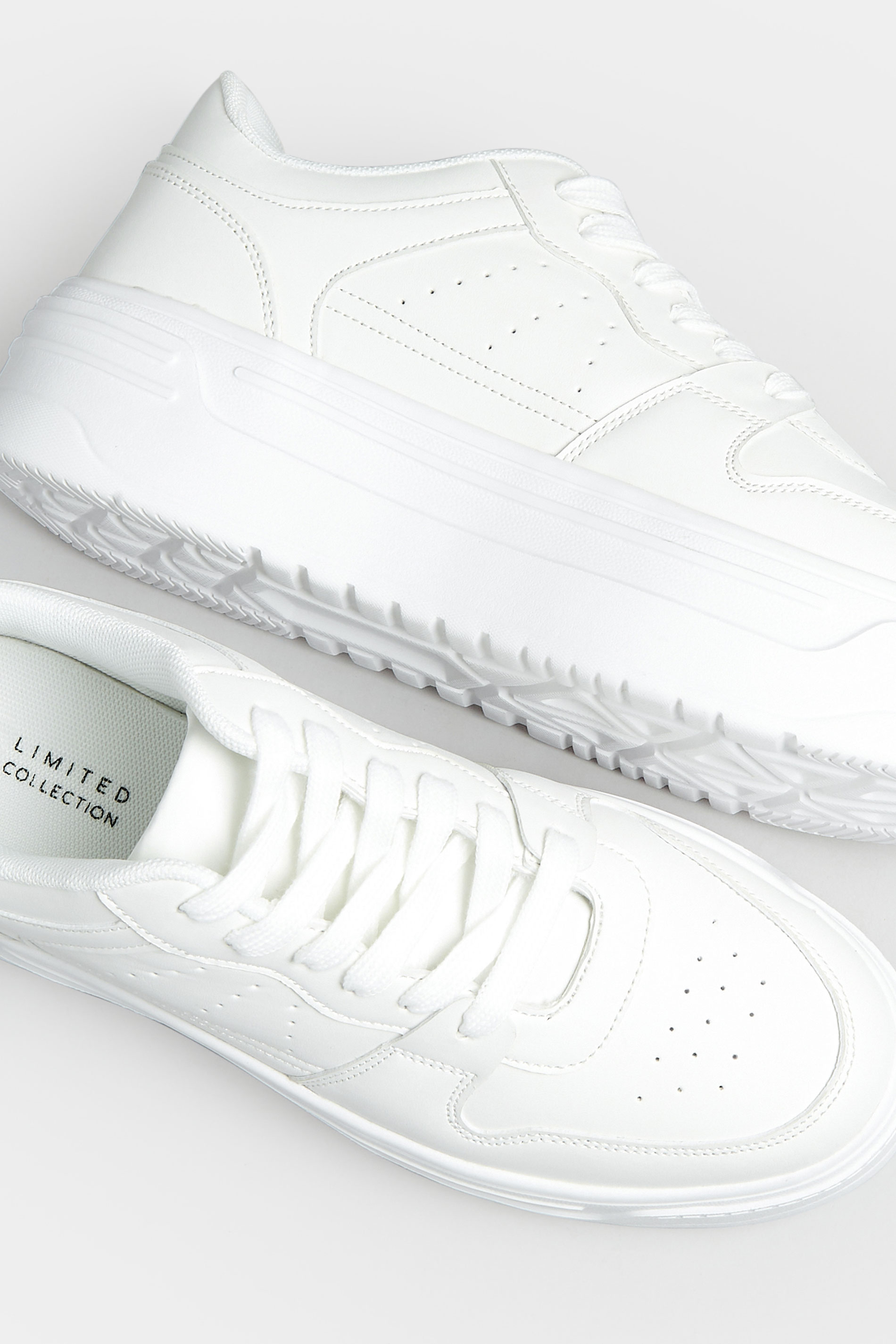 White Super Chunky Trainers In Extra Wide EEE Fit | Yours Clothing 5