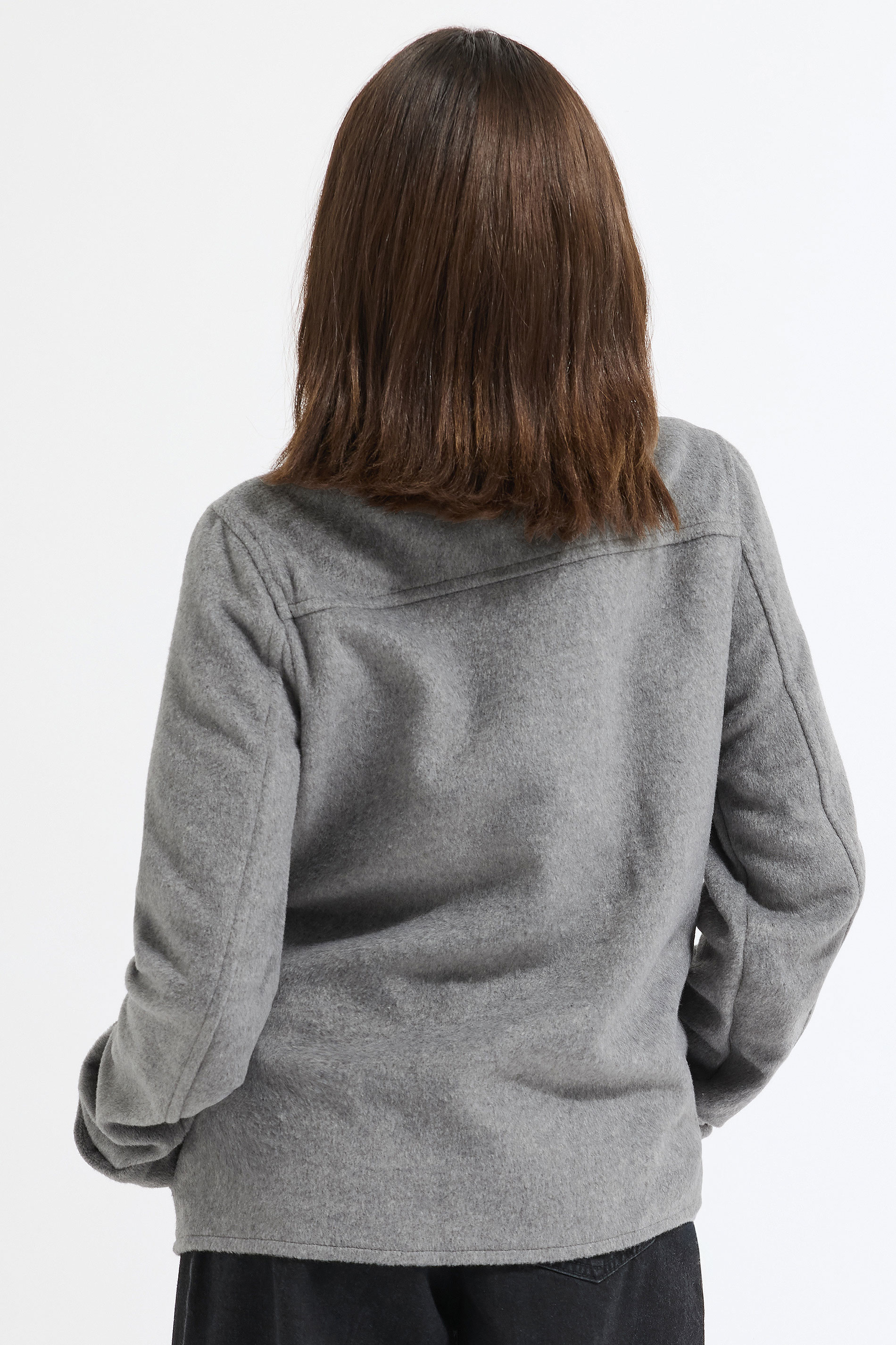 PixieGirl Petite Women's Dark Grey Formal Scarf Coat | PixieGirl 3