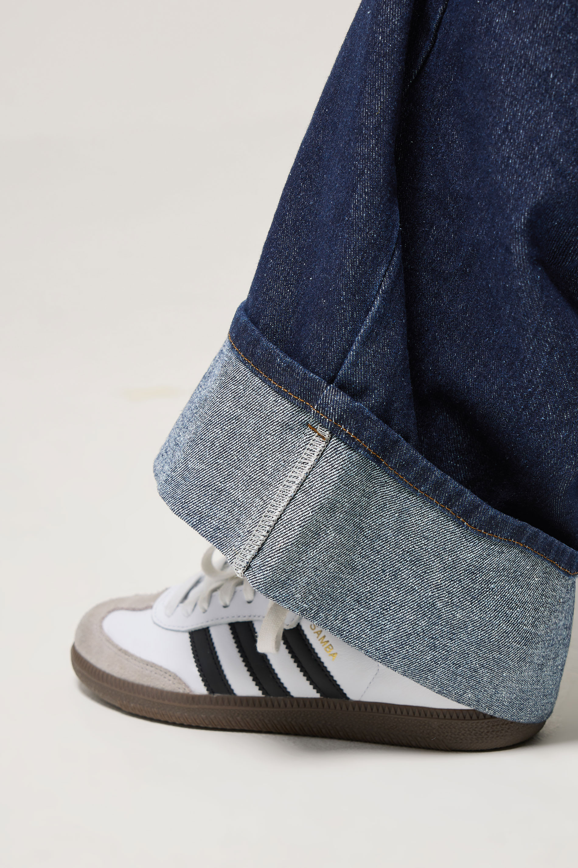 PixieGirl Petite Women's Dark Blue Seam Front Turn Up Denim Jeans | PixieGirl 4