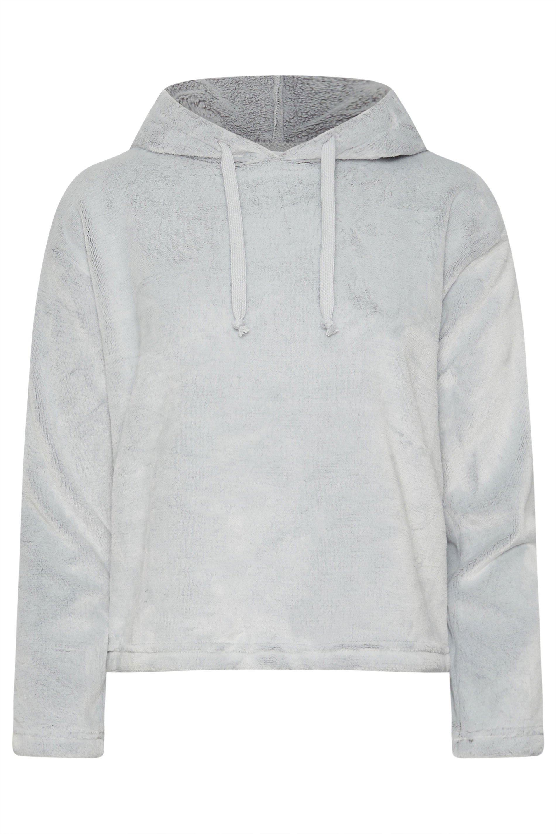 PixieGirl Petite Women's Grey Fleece Cropped Hoodie | PixieGirl 5