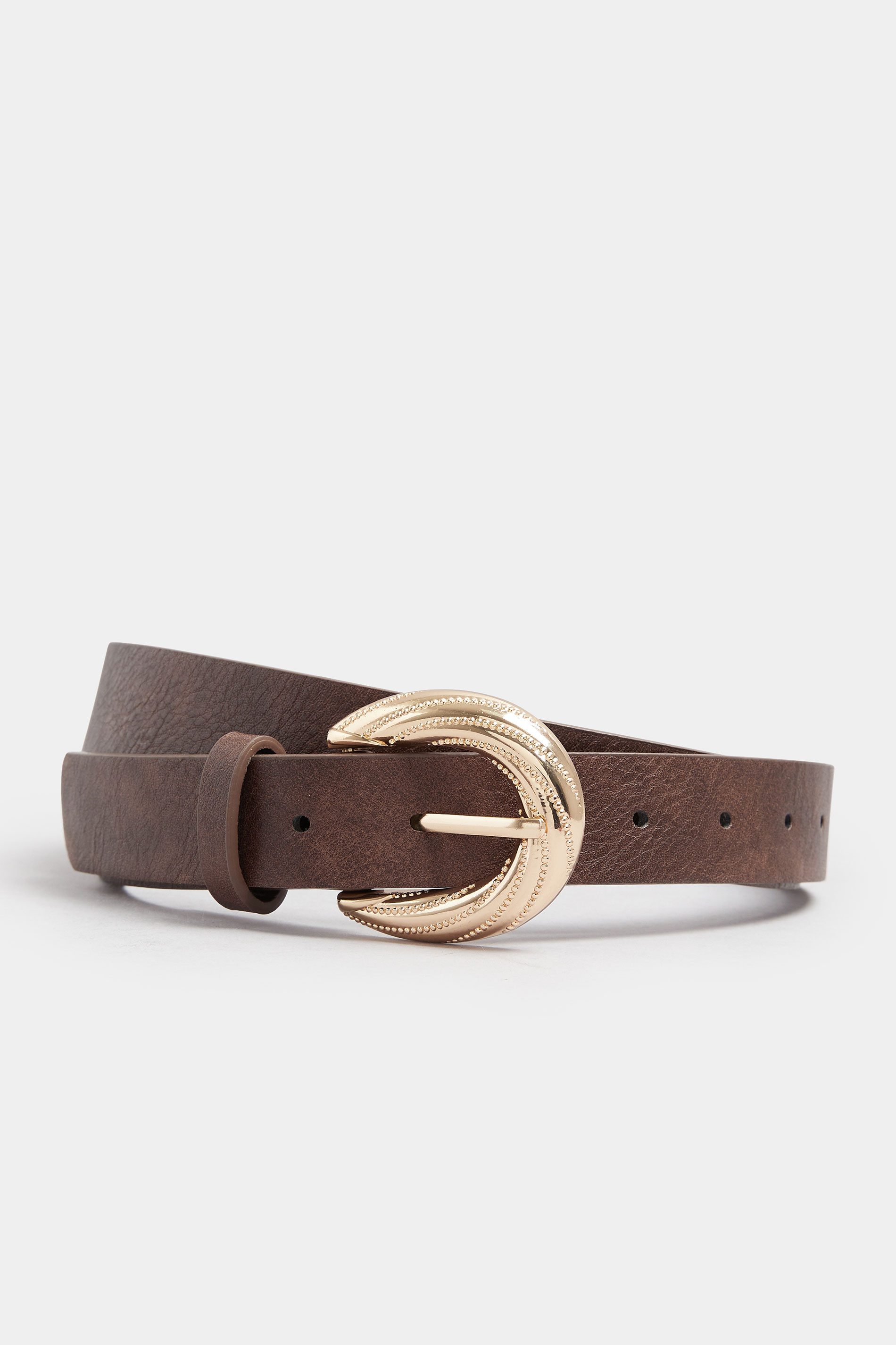 Brown Twisted Buckle Belt | Yours Clothing 2