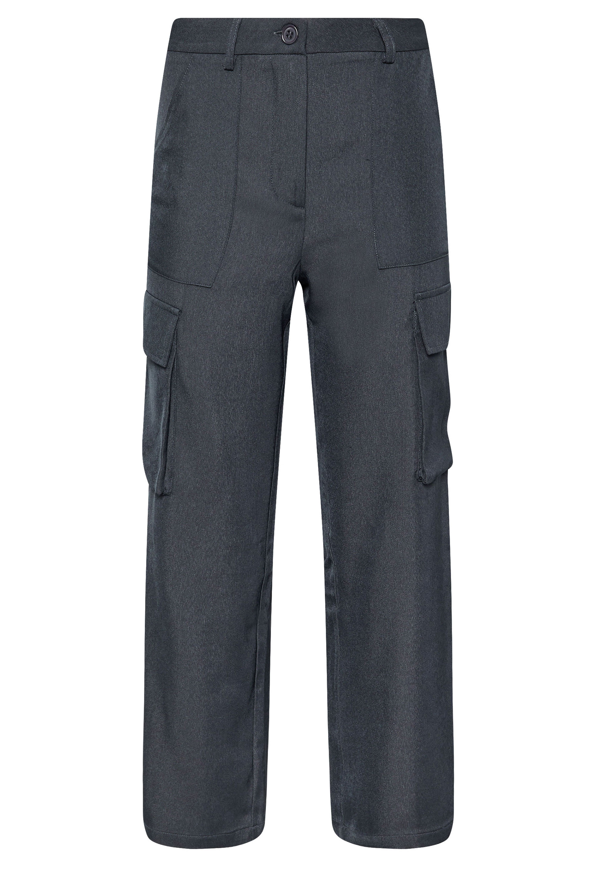 PixieGirl Petite Women's Navy Blue Utility Style Wide Leg Trousers | PixieGirl 5