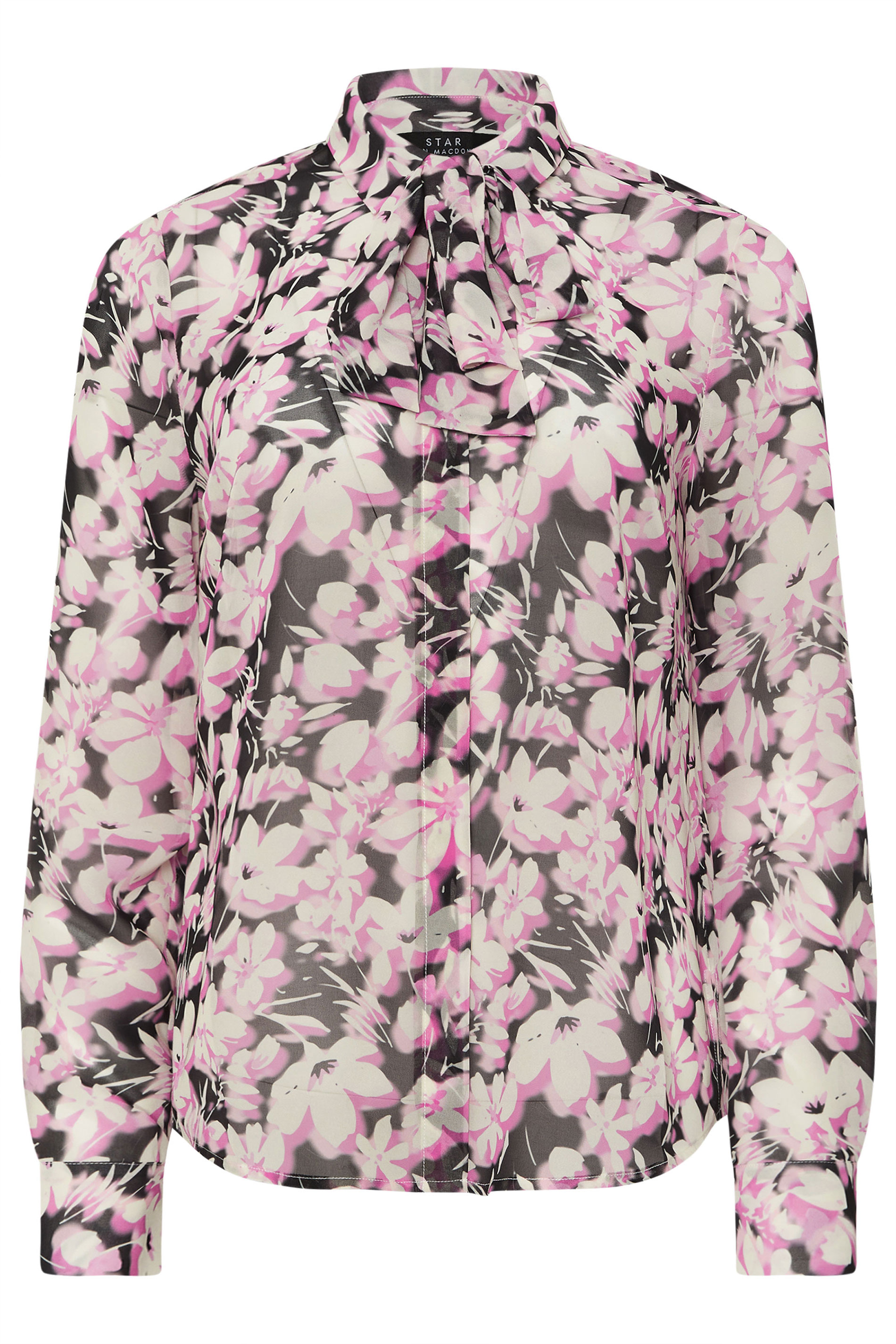 STAR Pink Floral Tie Neck Blouse | StarByJM 8