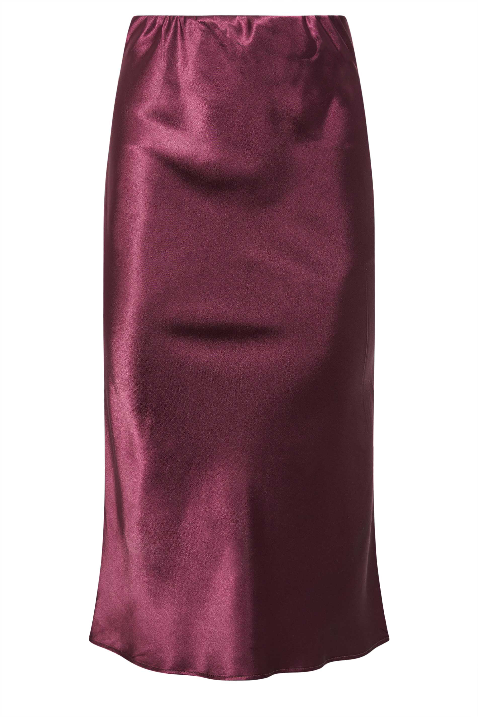 PixieGirl Dark Purple Satin Midaxi Skirt | PixieGirl