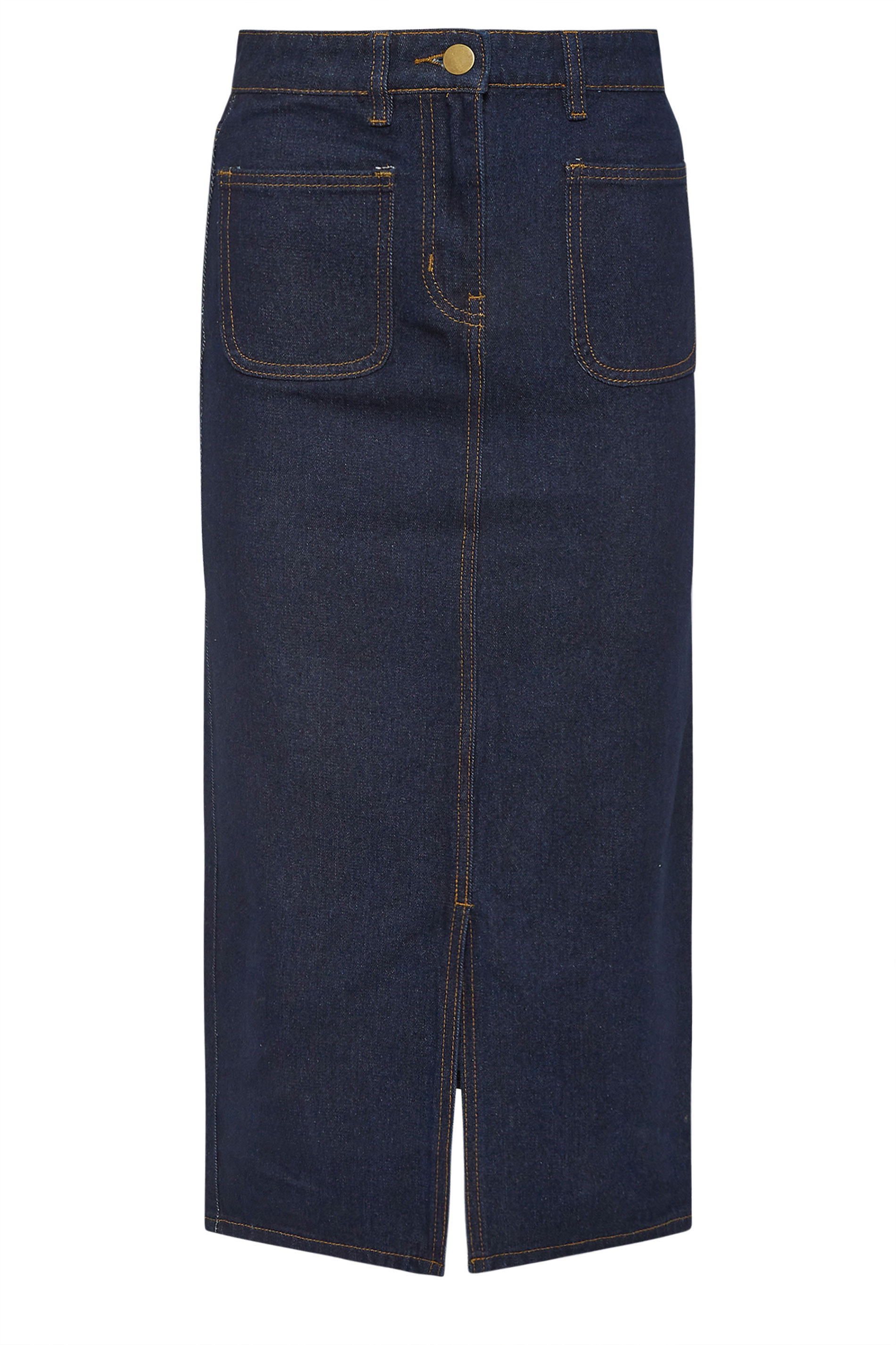 PixieGirl Petite Women's Dark Blue Pocket Patch Denim Skirt | PixieGirl 6