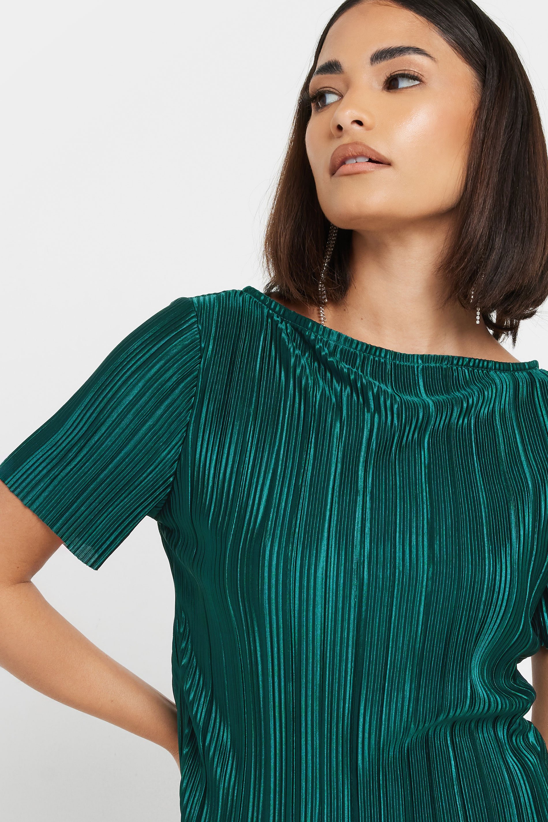 PixieGirl Petite Women's Green Textured Top | PixieGirl 4