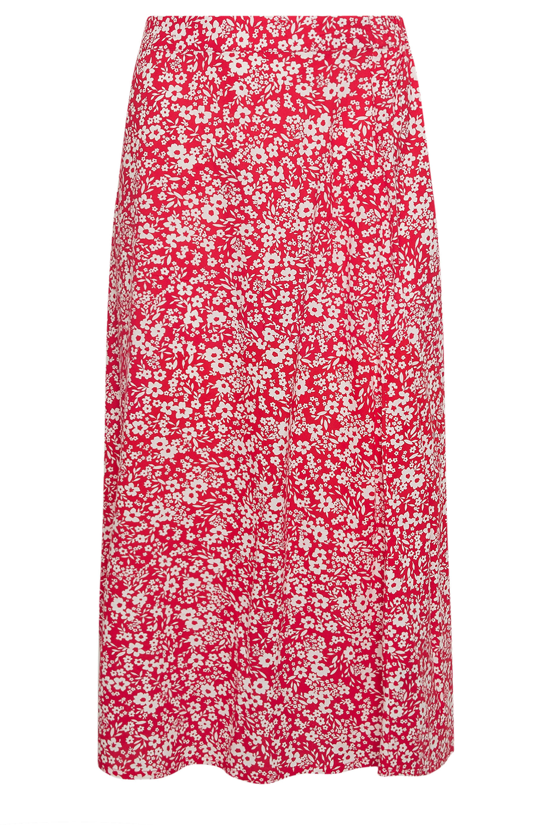 M&Co Petite Red Ditsy Floral Maxi Skirt | M&Co 5
