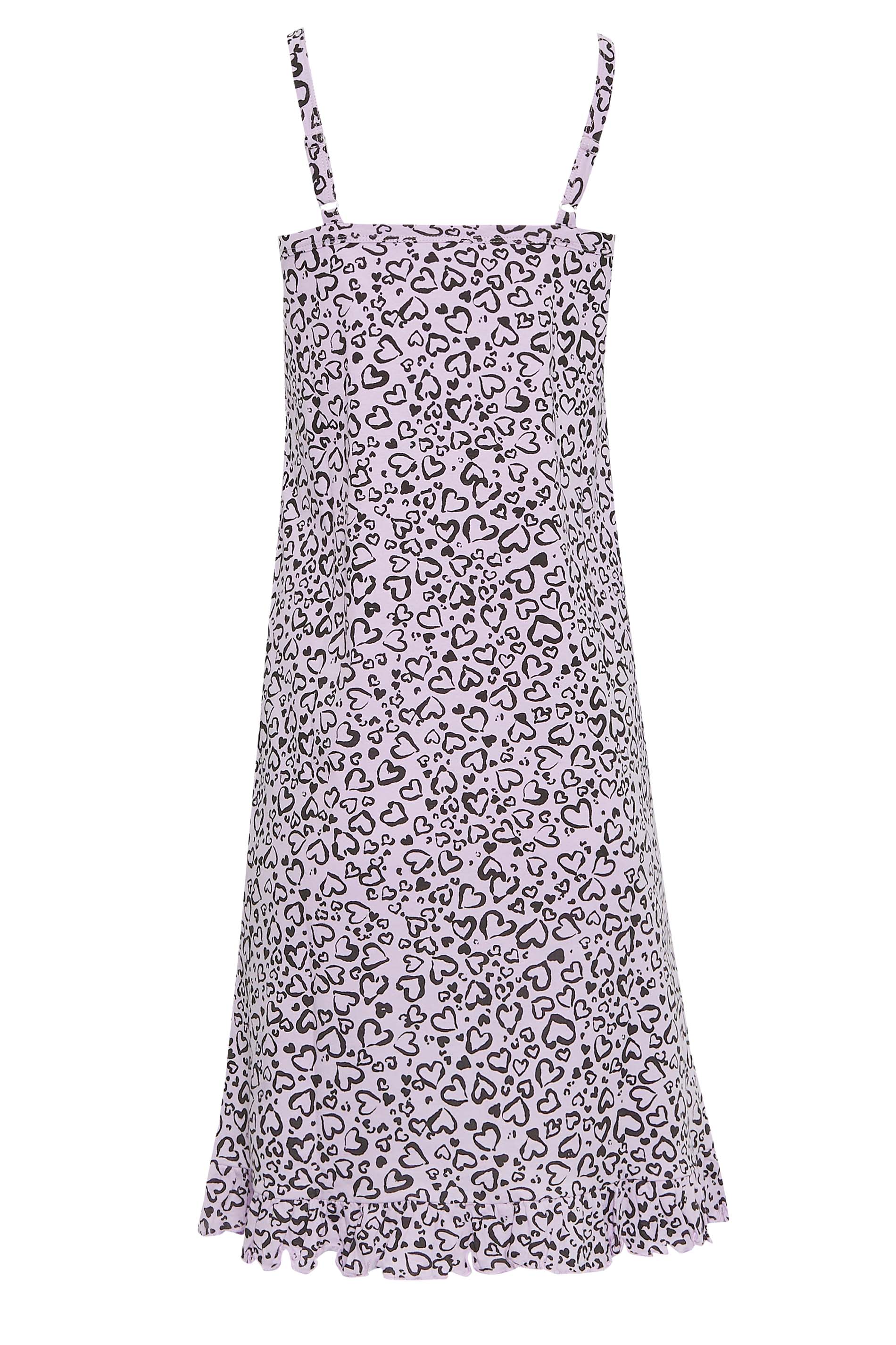 PixieGirl Purple Animal Heart Print Pintuck Chemise | PixieGirl  8