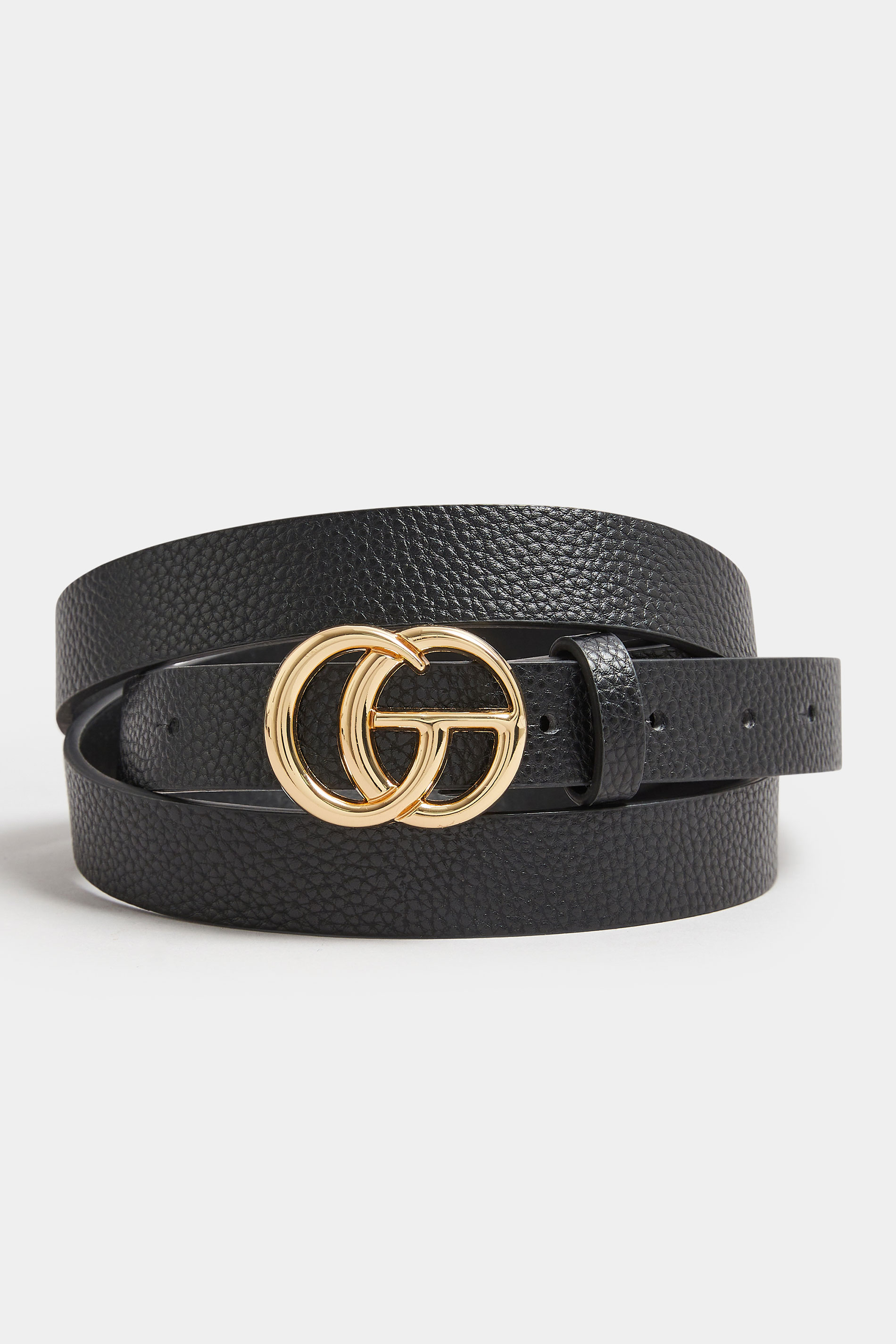 2 PACK Black & Khaki Green Gold Buckle Belts 6