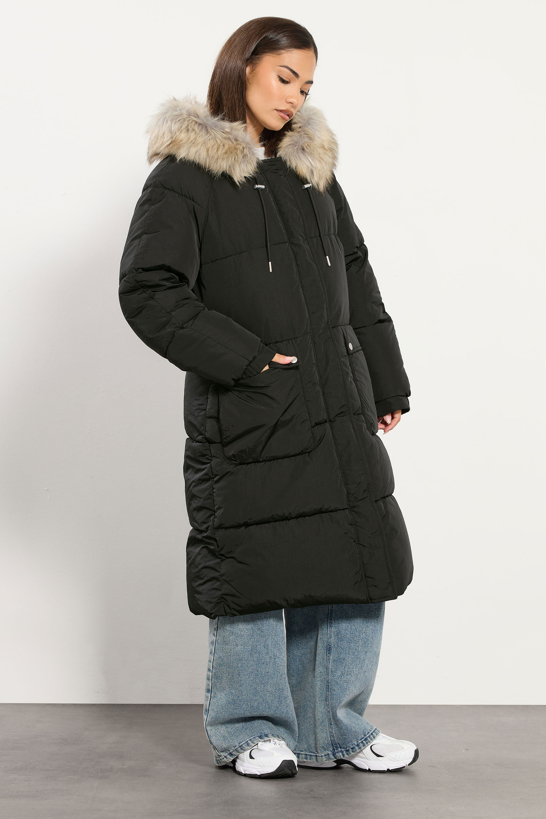 PixieGirl Petite Women's Black Padded Puffer Coat | PixieGirl 2