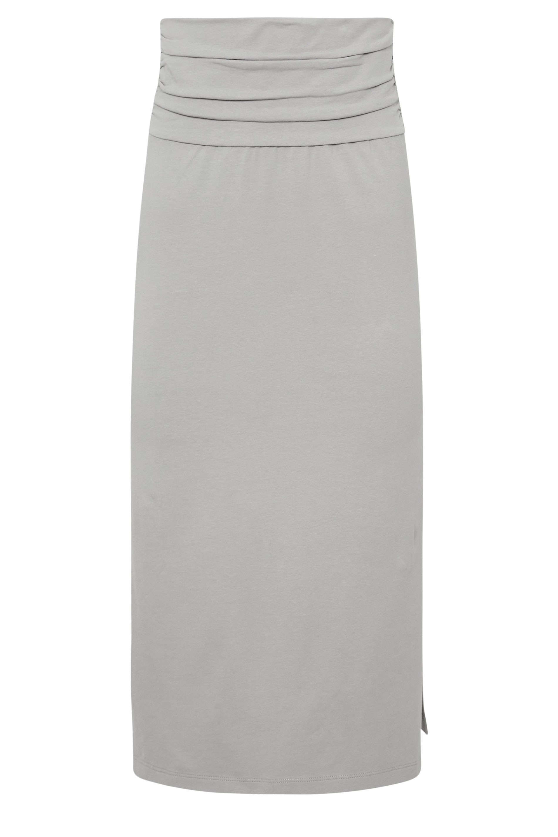PixieGirl Petite Women's Grey Fold Over Maxi Skirt | PixieGirl 5