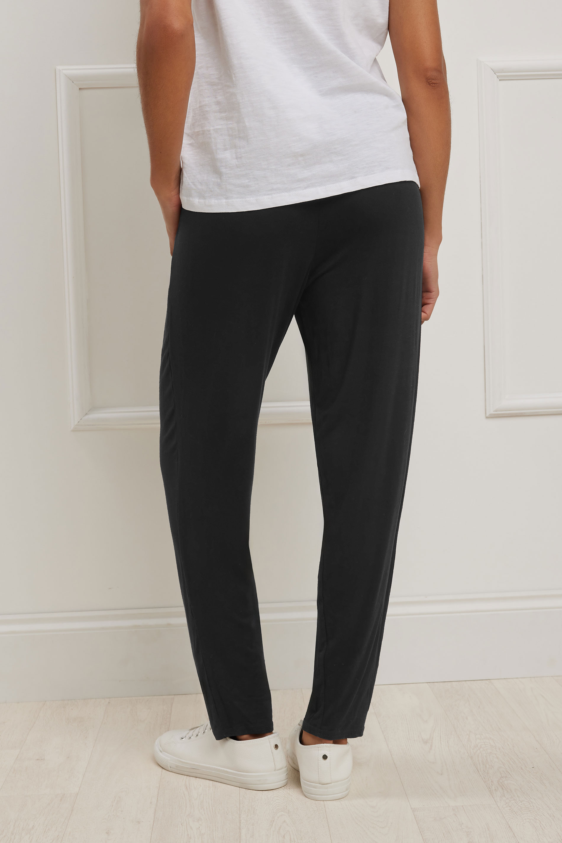 M&Co Black Soft Jersey Hareem Trousers | M&Co 4
