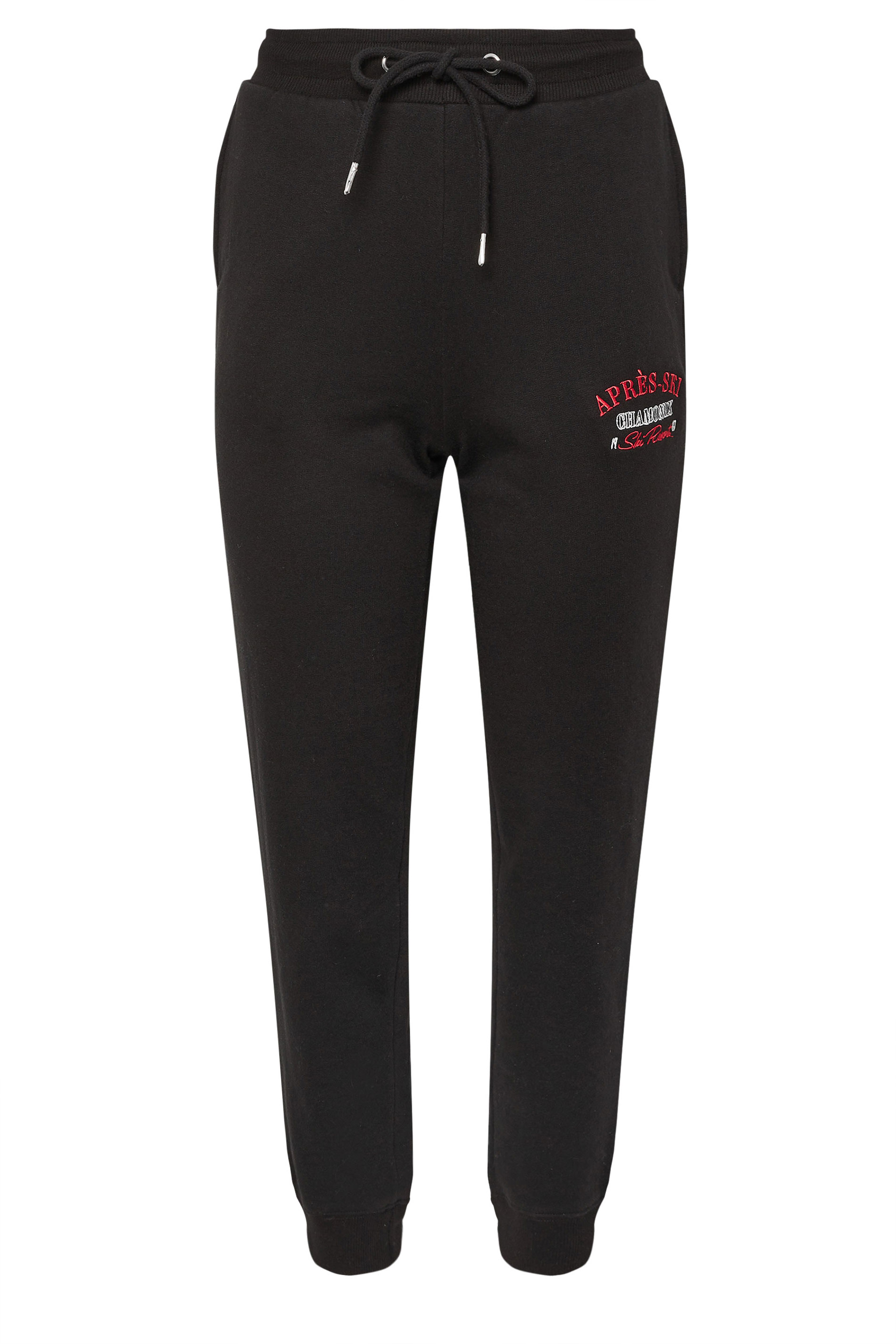 PixieGirl Petite Women's Black 'Apres Ski' Slogan Cuffed Jogger | PixieGirl 6