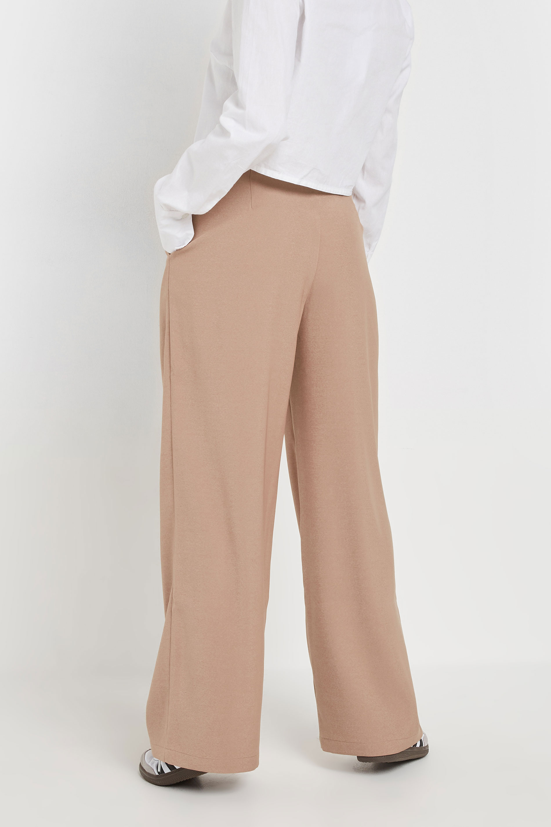 PixieGirl Petite Women's Blush Pink Woven Side Wrap Trousers | PixieGirl 3
