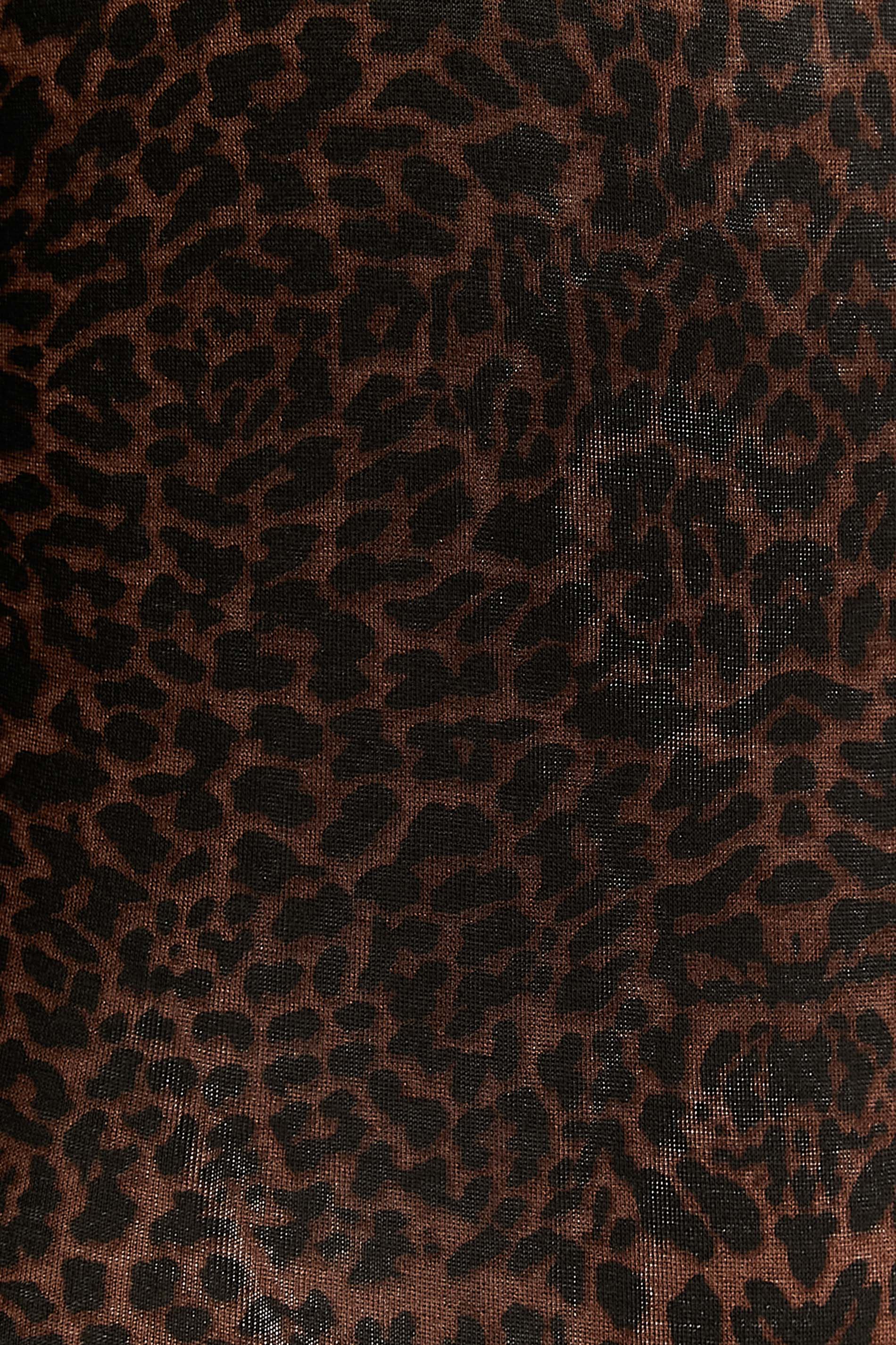 Petite Brown Leopard Print Bodysuit | PixieGirl 4