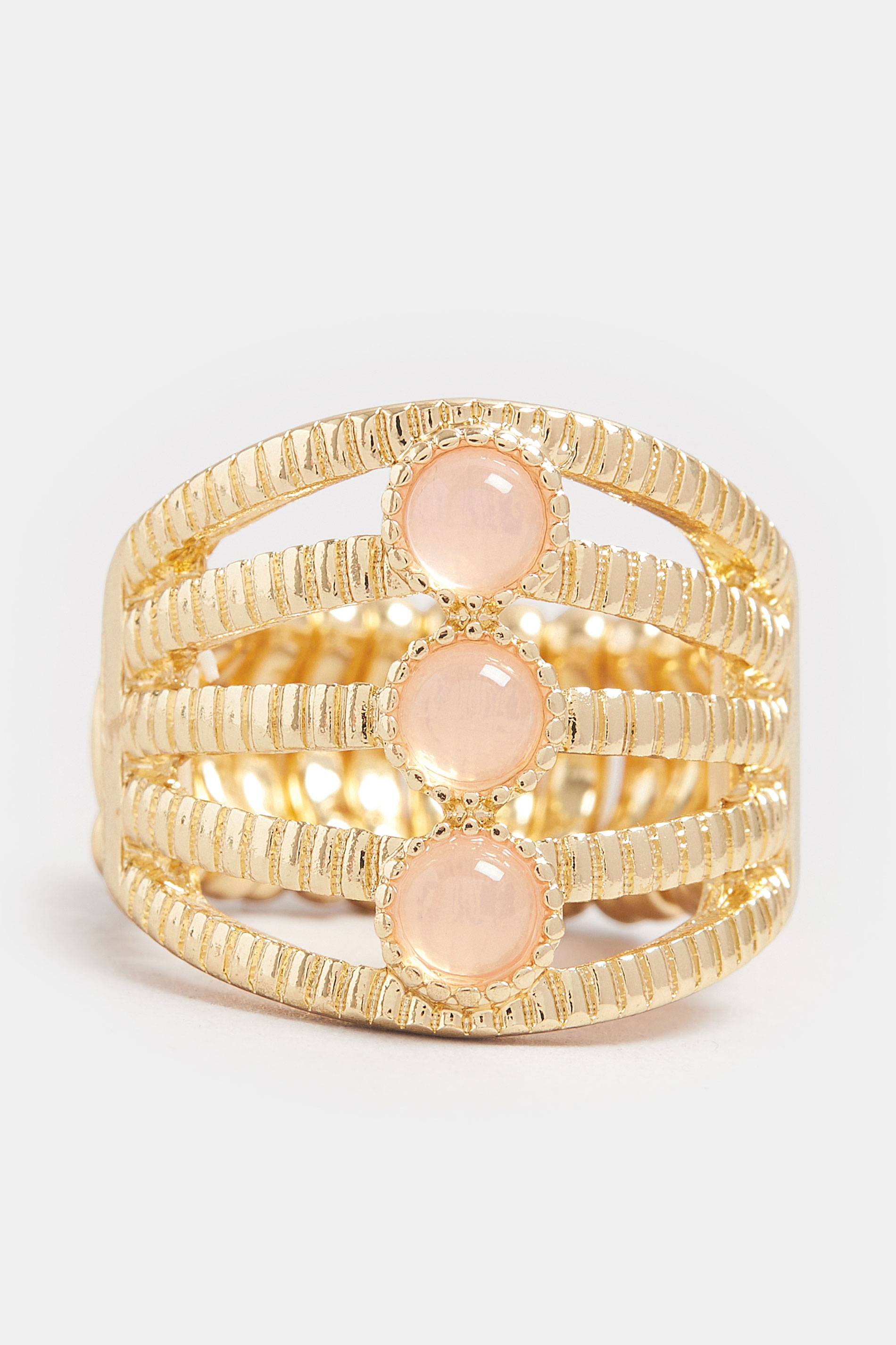 Gold Tone Stretch Statement Ring | Your Clothing 3