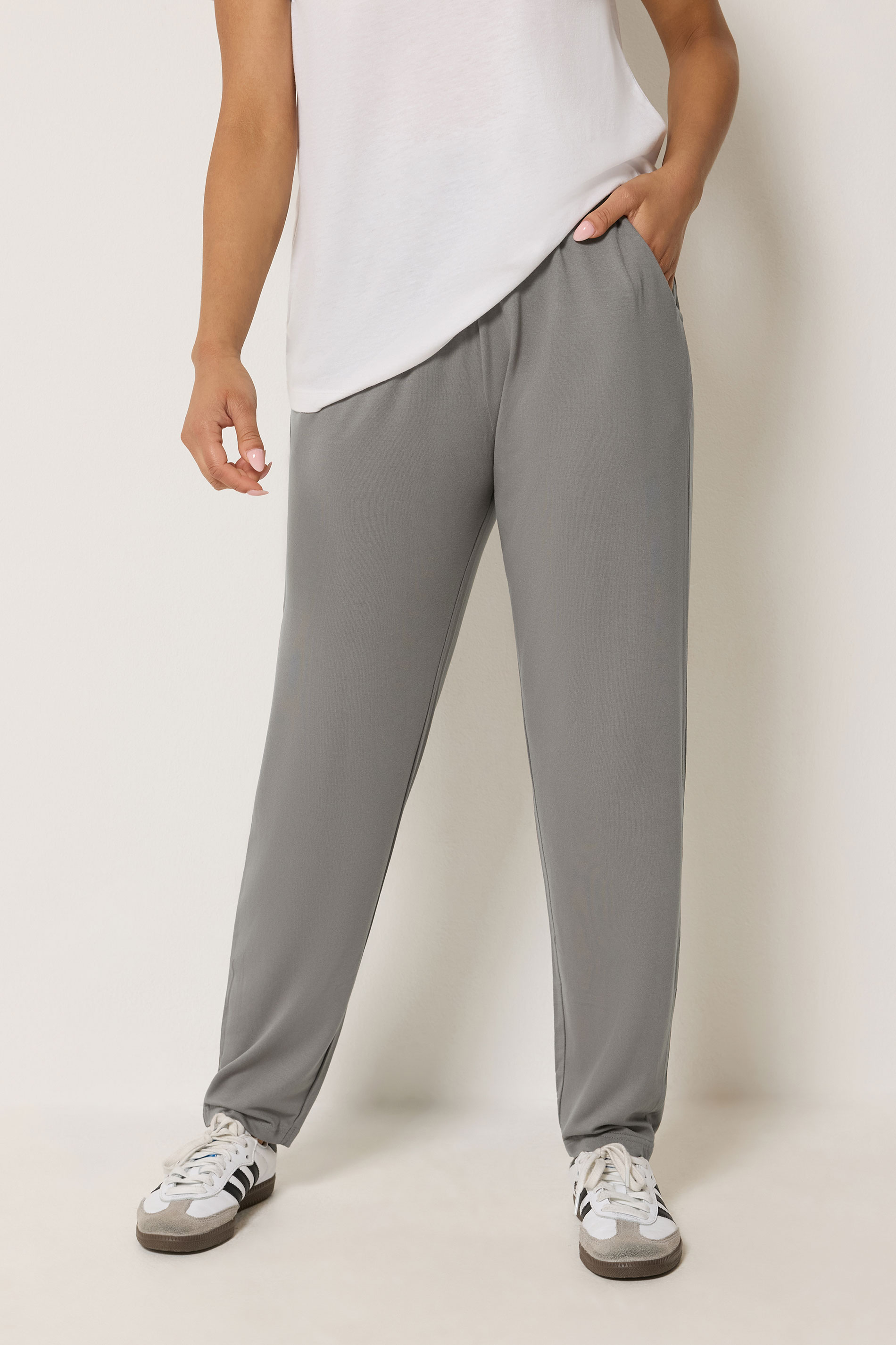PixieGirl Petite Women's Grey Harem Trousers | PixieGirl 1