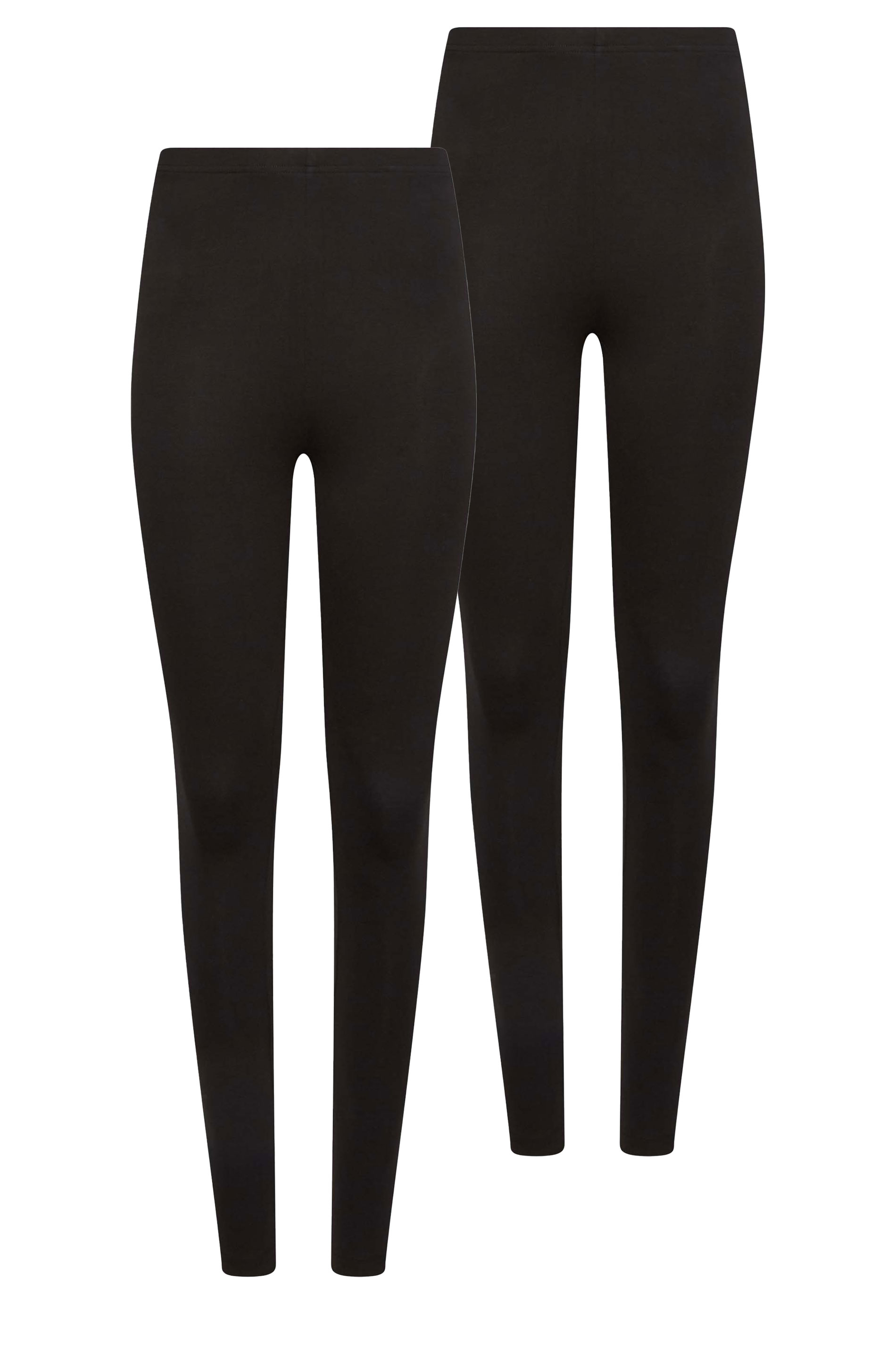 M&Co 2 PACK Black Stretch Cotton Leggings | M&Co 6