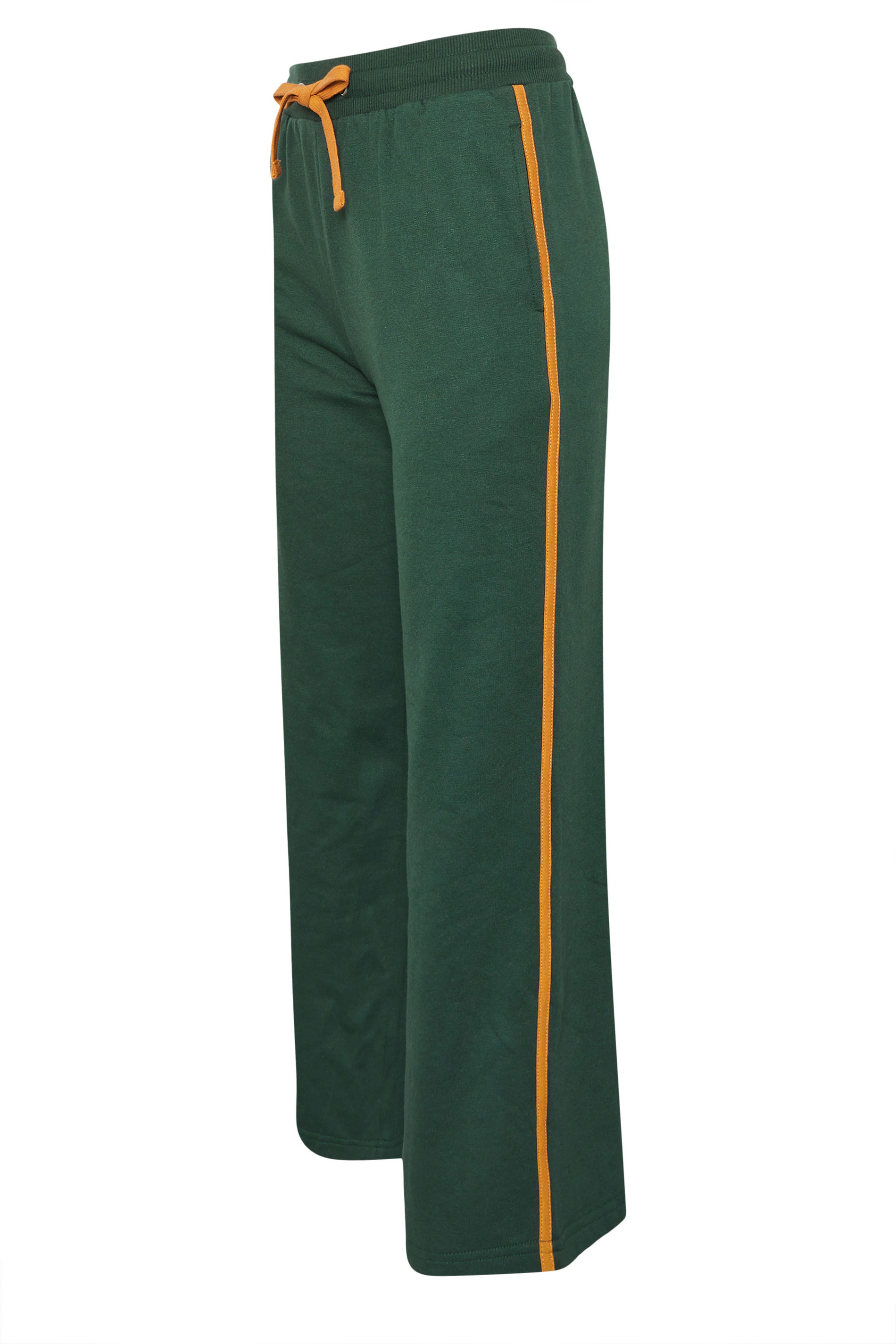 PixieGirl Petite Women's Green & Yellow Stripe Wide Leg Joggers | PixieGirl 7