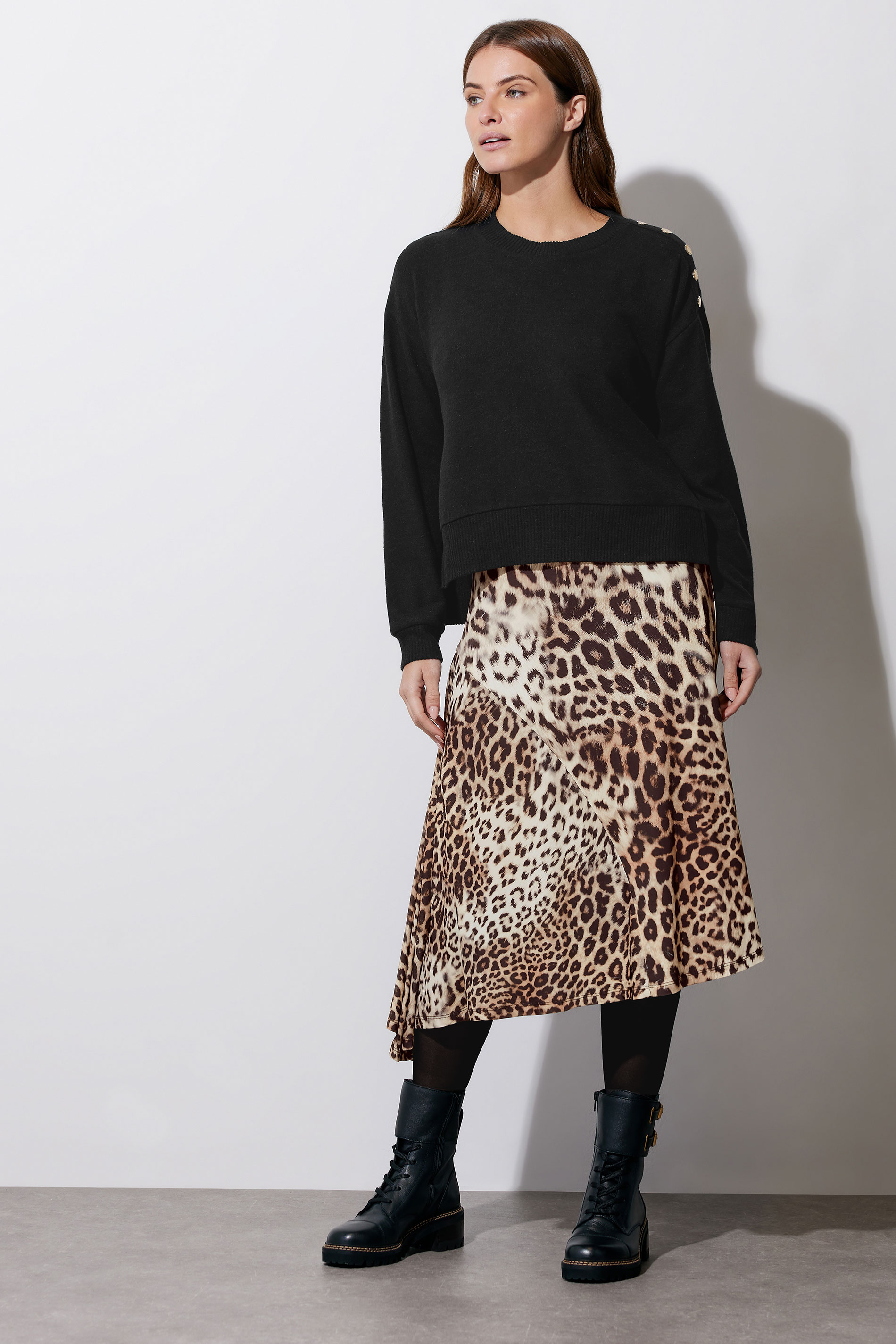 STAR Brown 2-in-1 Leopard Print Midi Dress | StarByJM 1