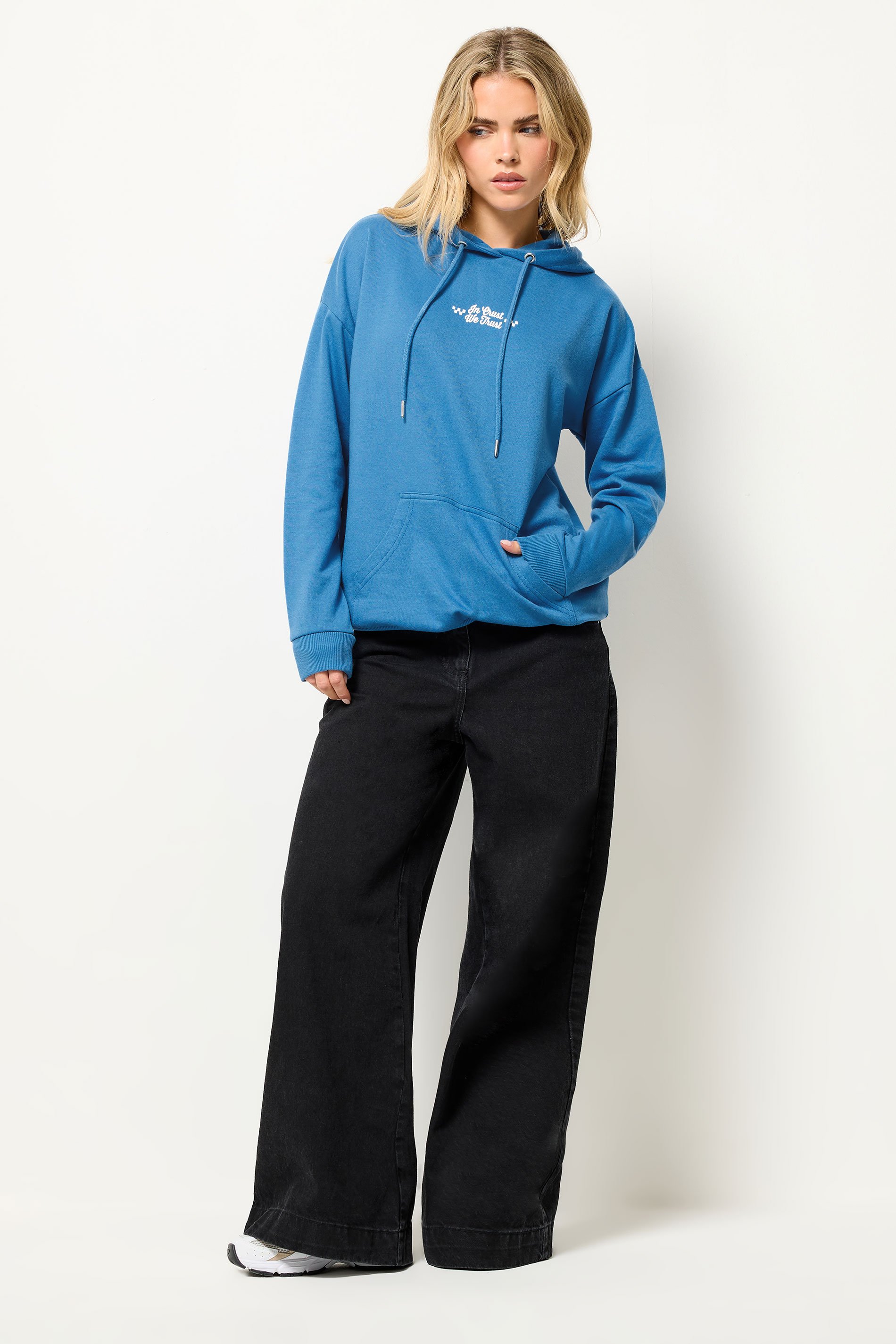 PixieGirl Petite Women's Blue Back Graphic Hoodie | PixieGirl 2