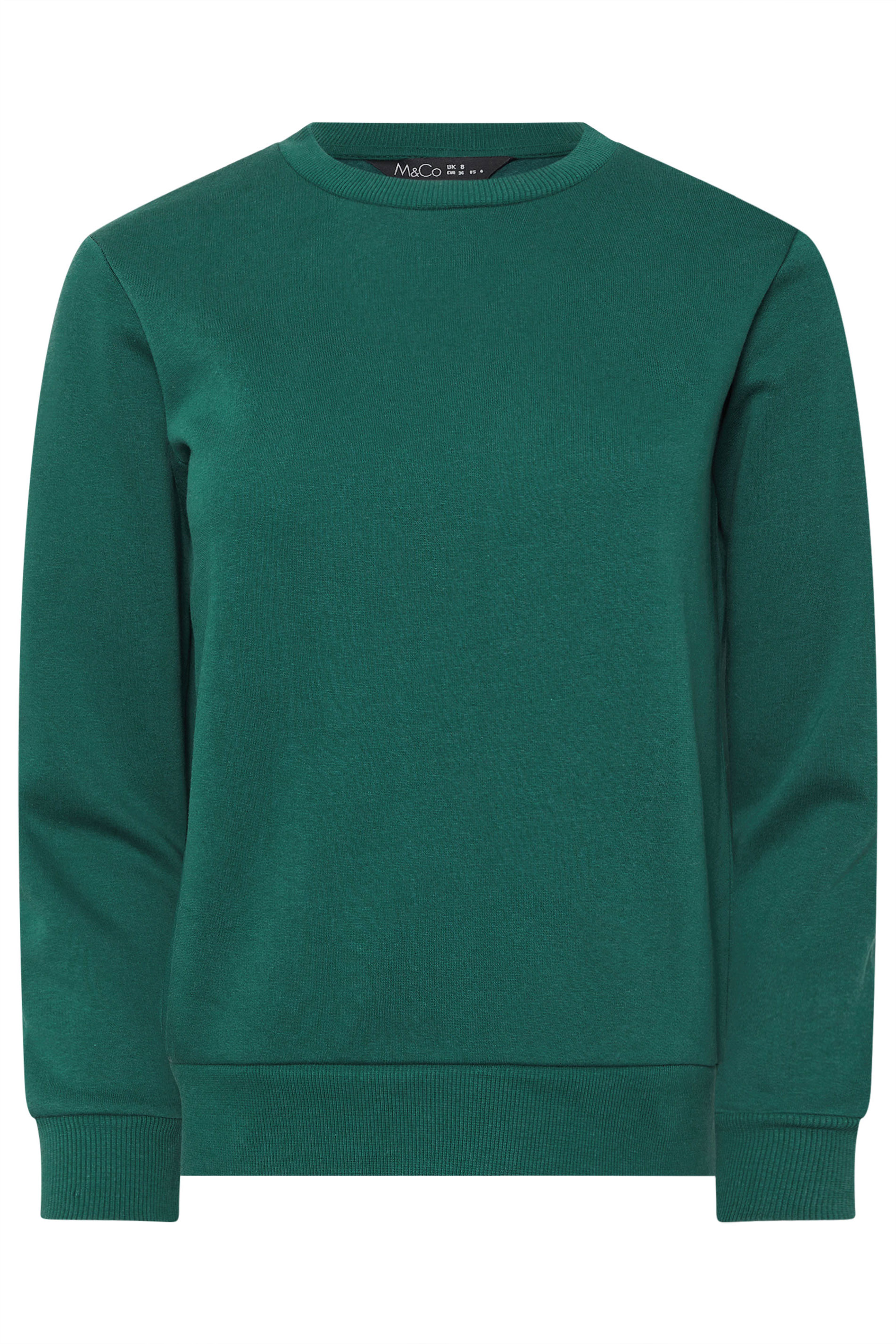 M&Co Petite Teal Blue Crew Neck Sweatshirt | M&Co 5