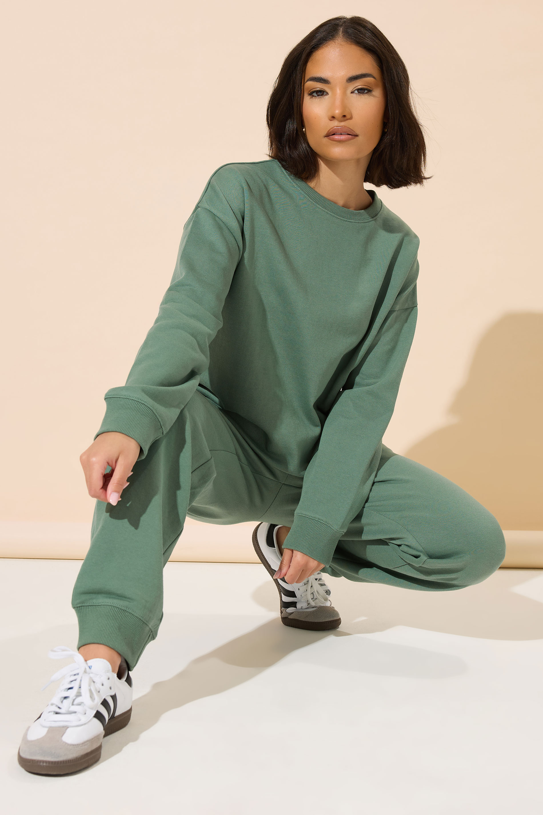 PixieGirl Petite Women's Green Long Sleeve Sweatshirt | PixieGirl 1