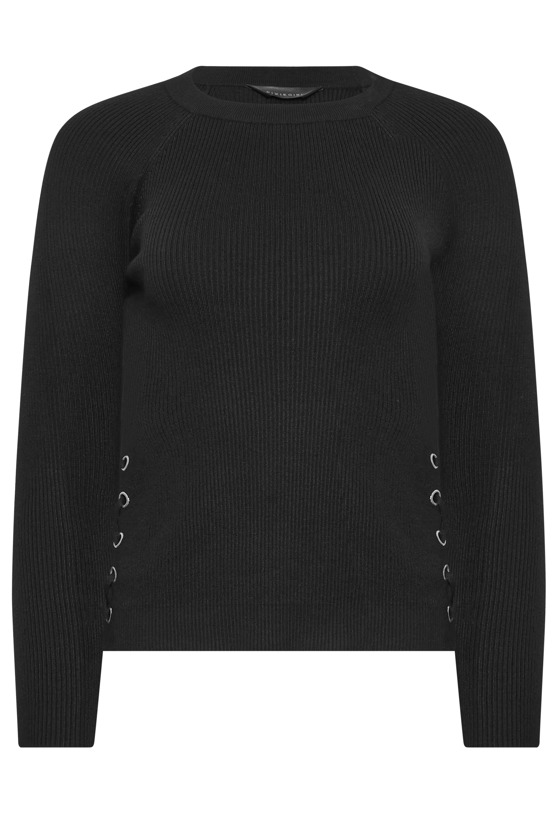 PixieGirl Black Eyelet Detail Jumper | PixieGirl 7