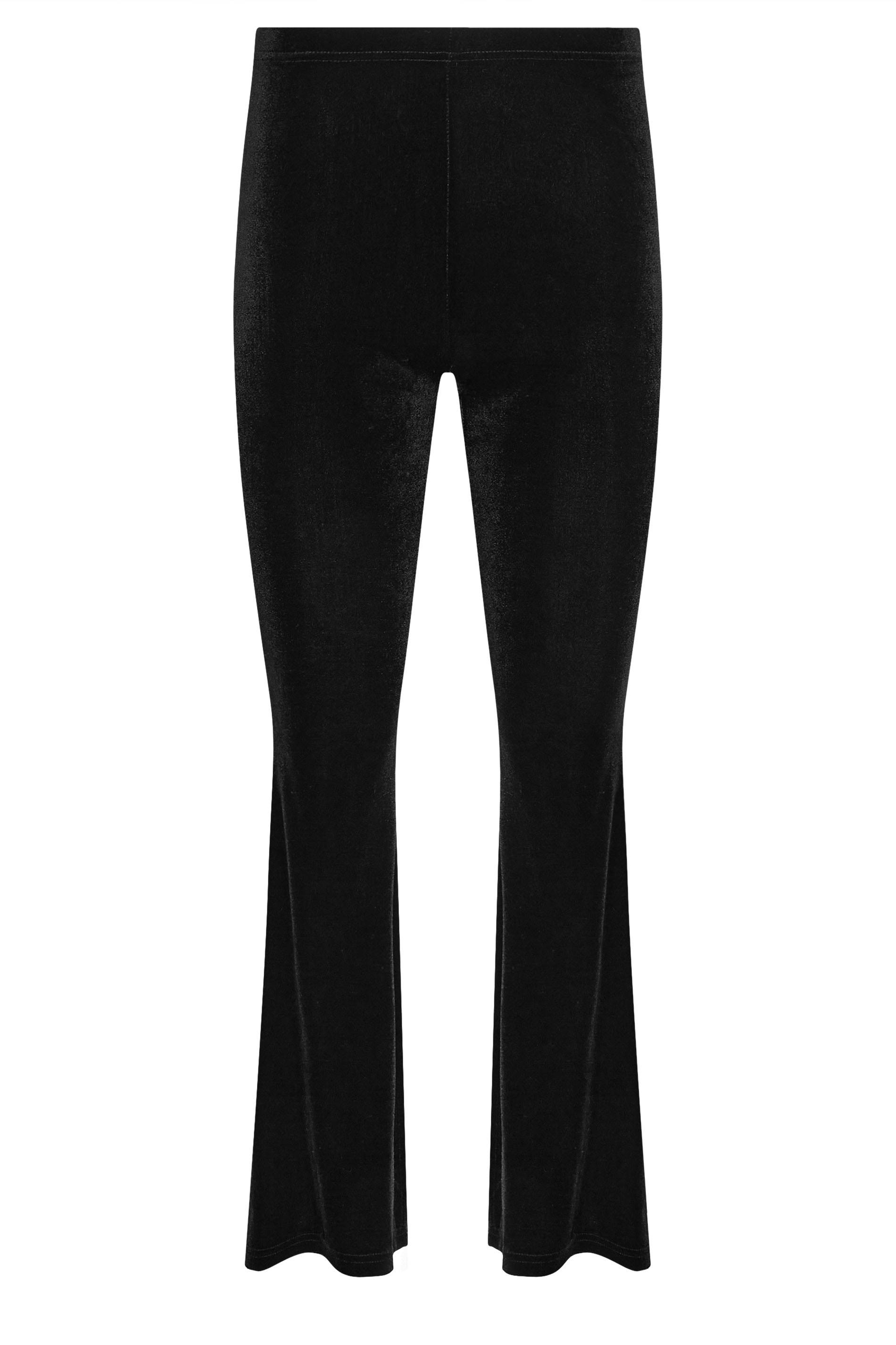 PixieGirl Black Velvet Kick Flare Leggings PixieGirl