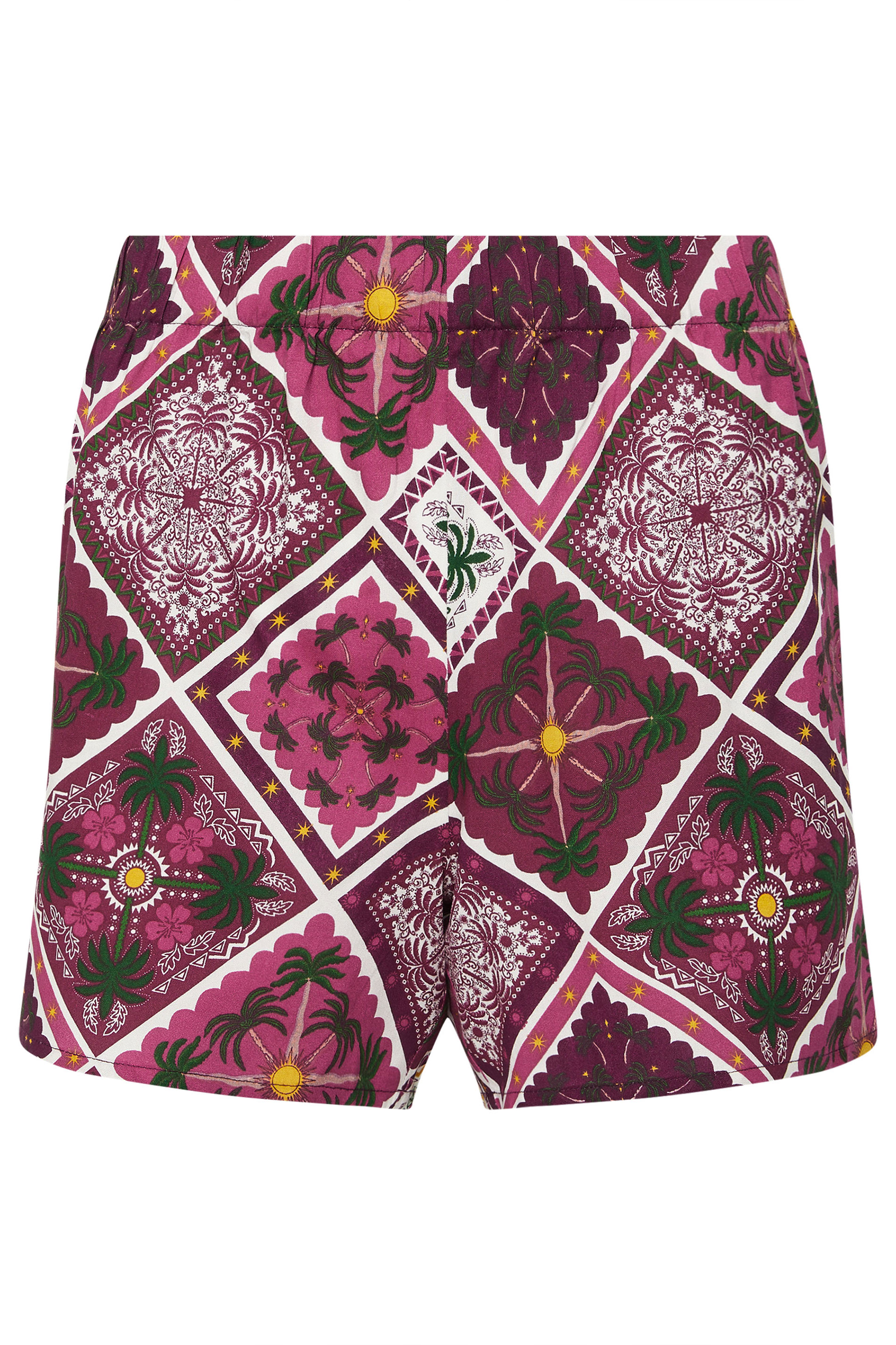 PixieGirl Petite Women's Purple Tile Print Shorts | PixieGirl 6