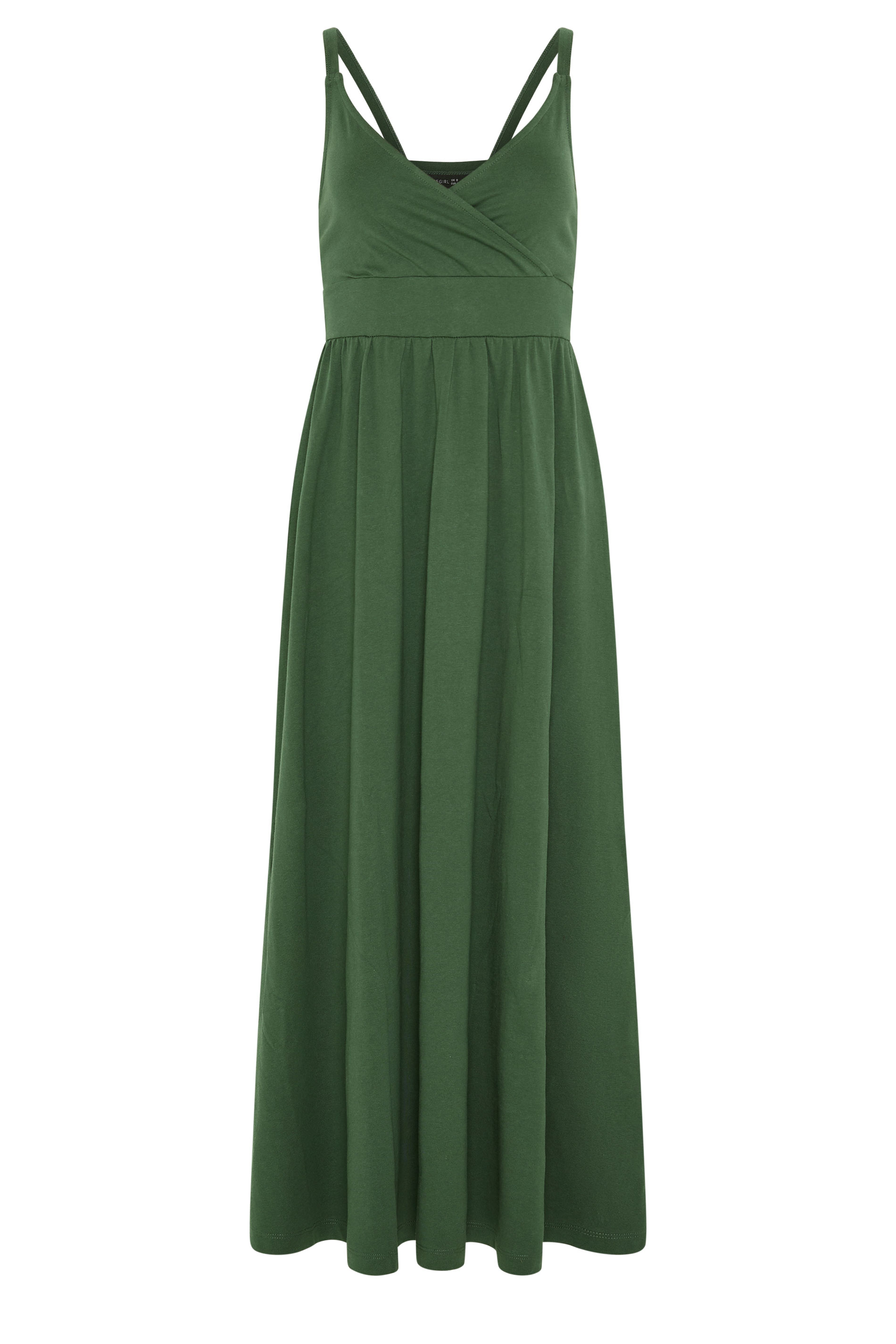 PixieGirl Petite Women's Forest Green Cotton Maxi Dress | PixieGirl 5