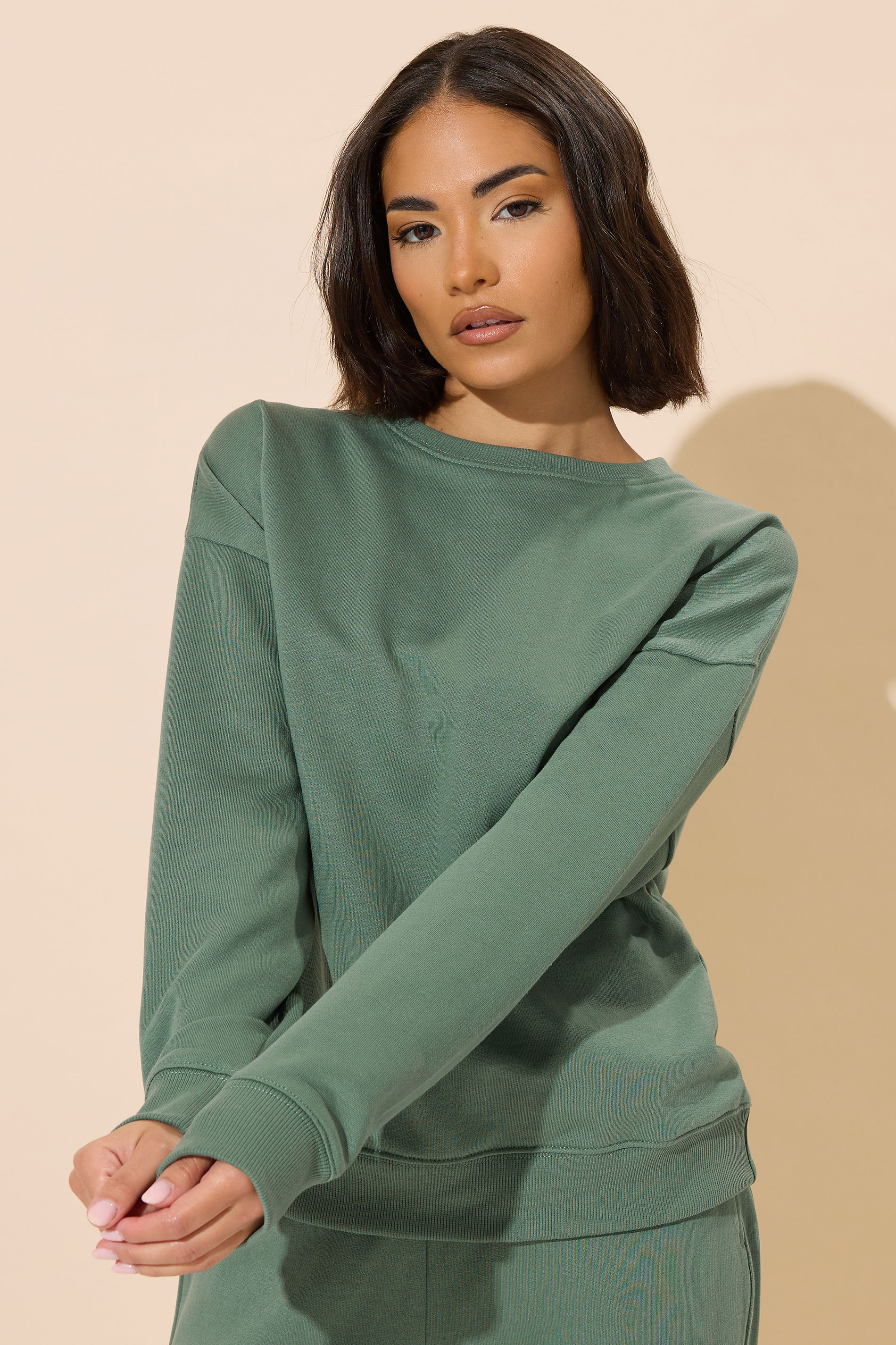 PixieGirl Petite Women's Green Long Sleeve Sweatshirt | PixieGirl 2