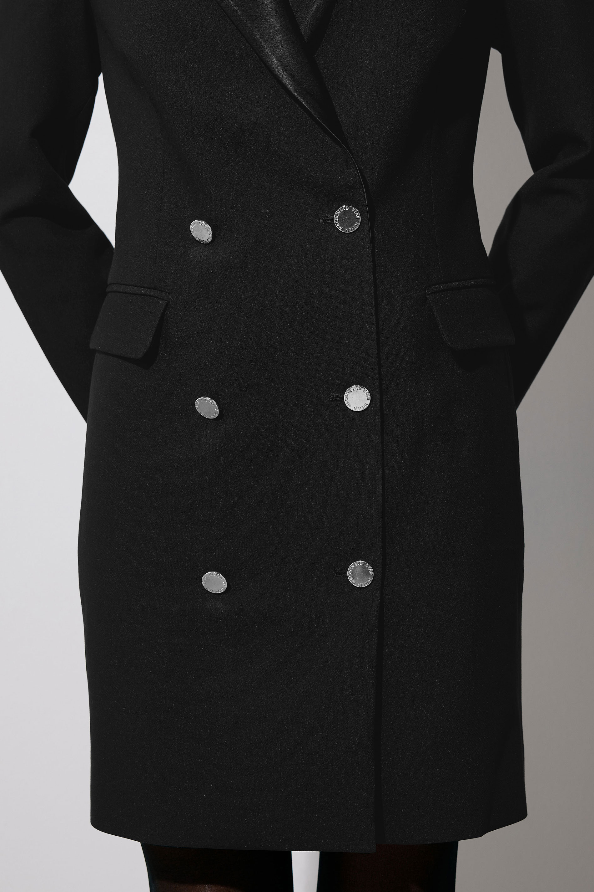 STAR Black Tuxedo Button Detail Dress | StarByJM 6