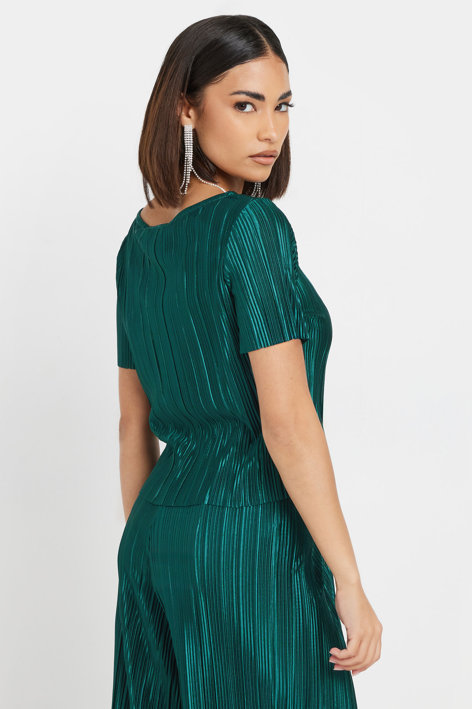 PixieGirl Petite Women's Green Textured Top | PixieGirl 3