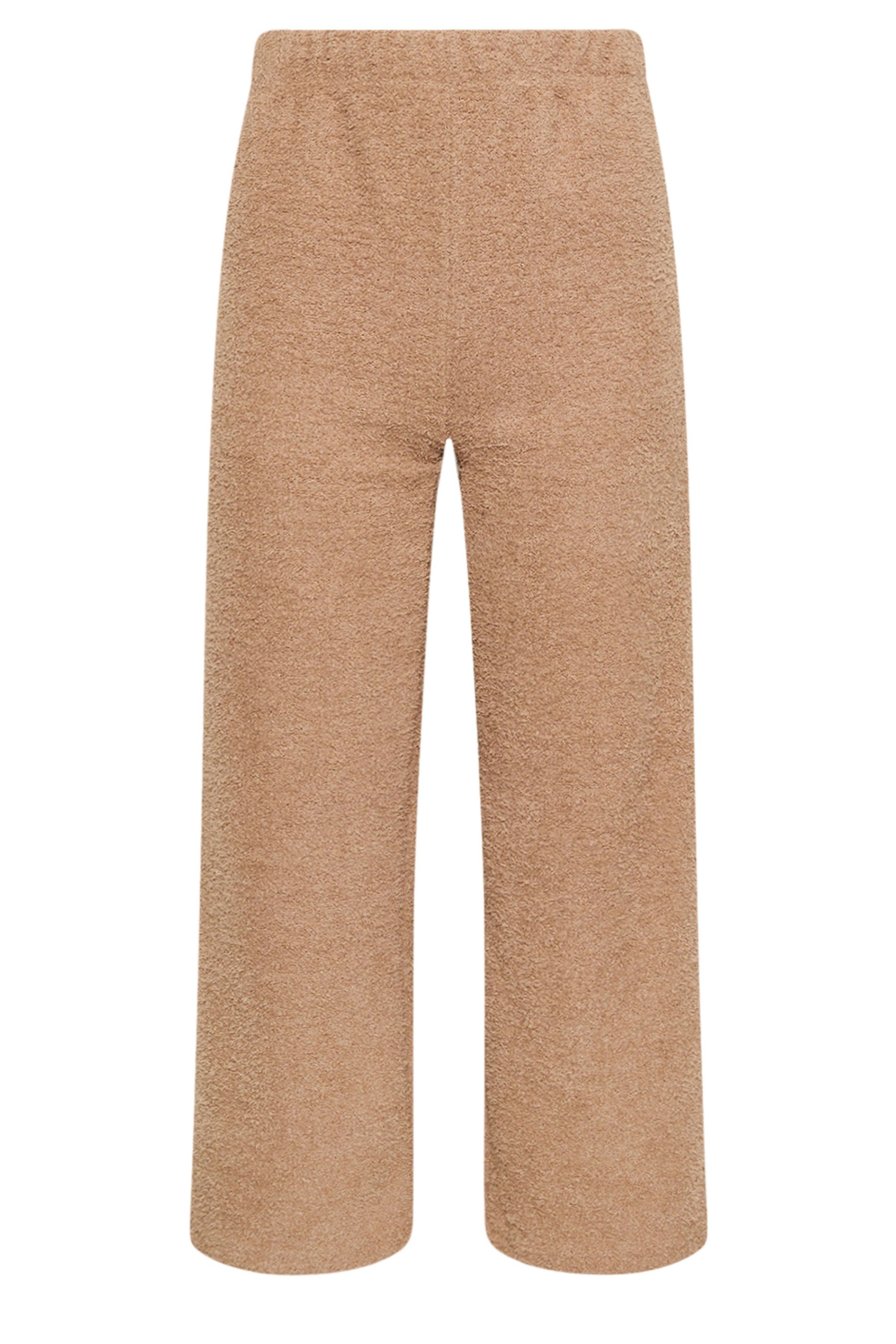 PixieGirl Petite Women's Camel Brown Chenille Wide Leg Trousers | PixieGirl 5