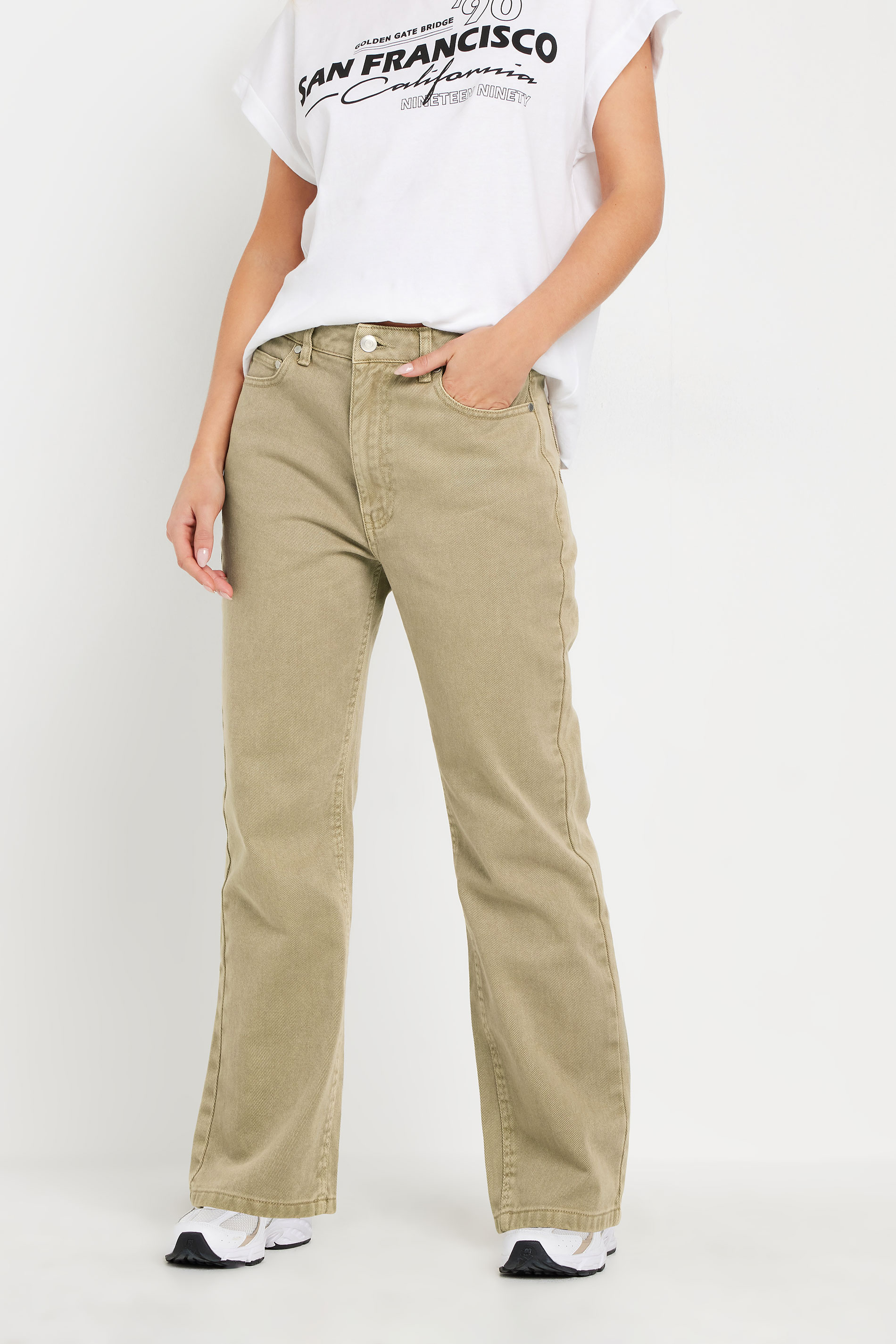 PixieGirl Petite Women's Natural Brown Straight Leg Jean | PixieGirl  3