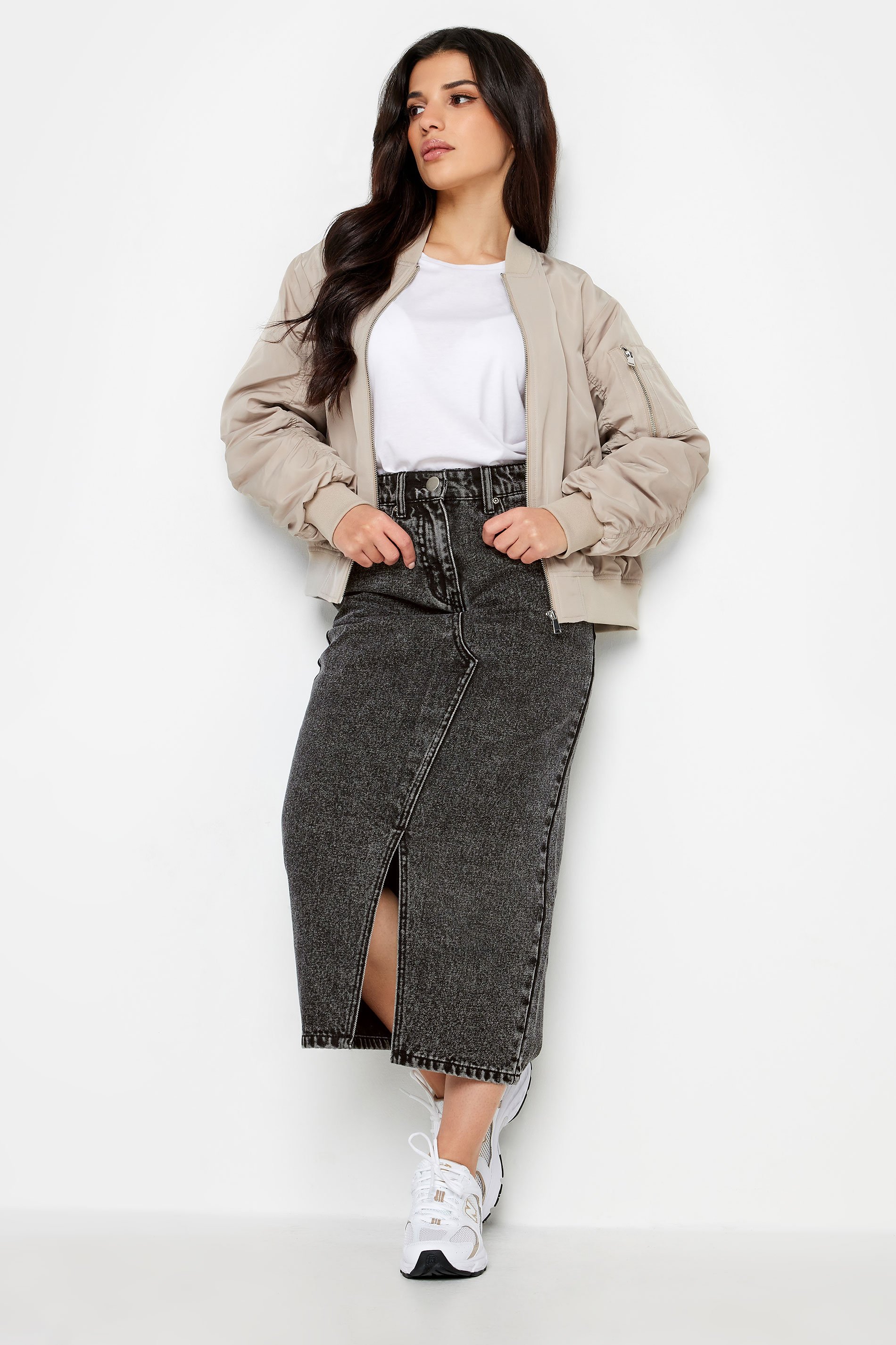 PixieGirl Black Denim Midi Skirt | PixieGirl 5
