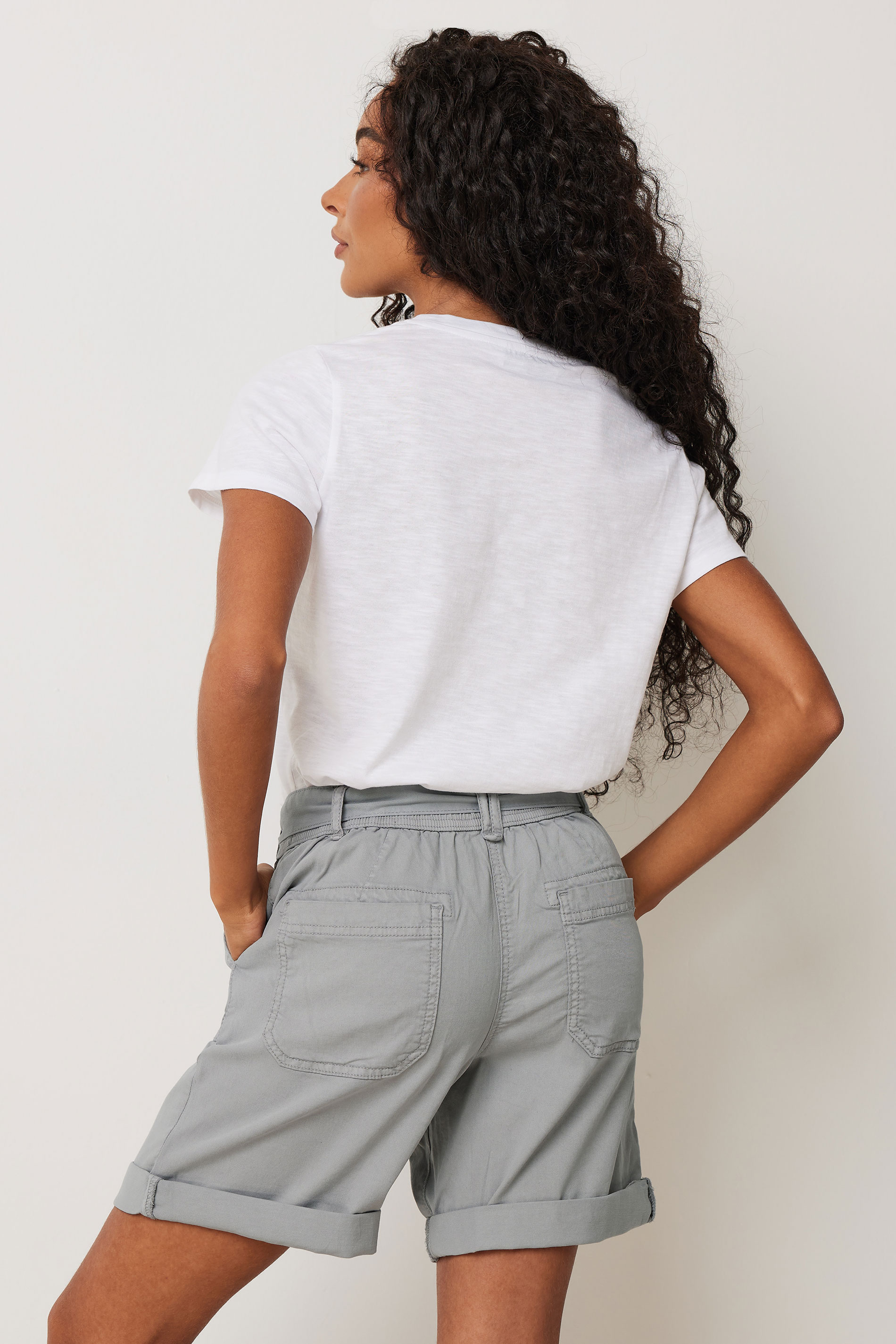 M&Co Petite Grey Cargo Shorts | M&Co 2